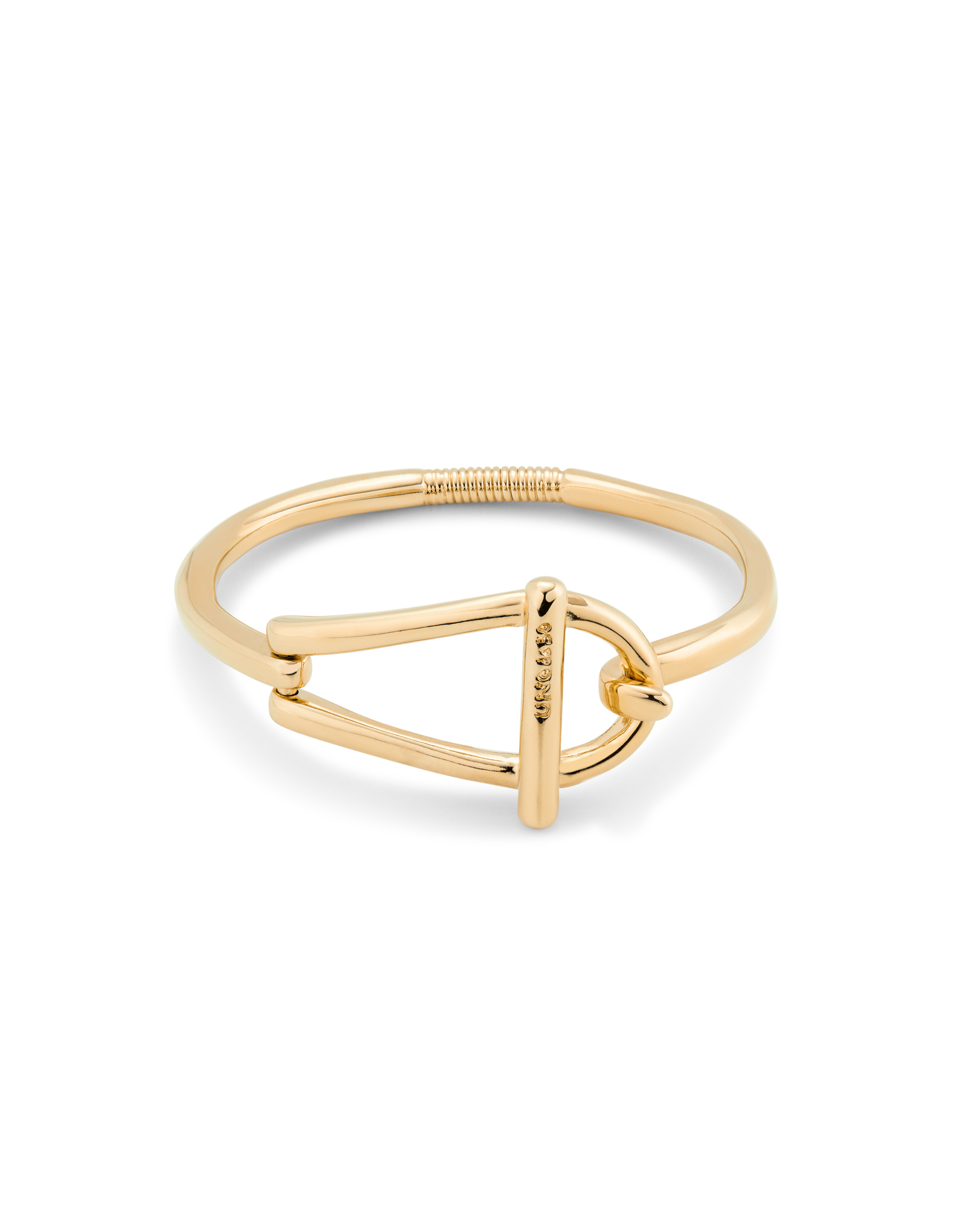 Bangle bracelet with medium sized link, Golden, large thumbnail