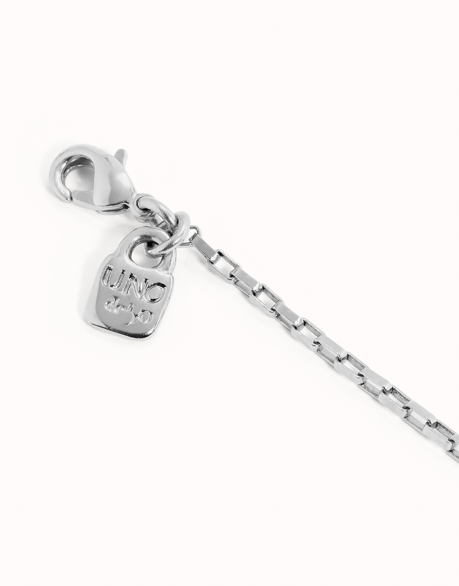 Short link chain charm necklace, Silver, large thumbnail