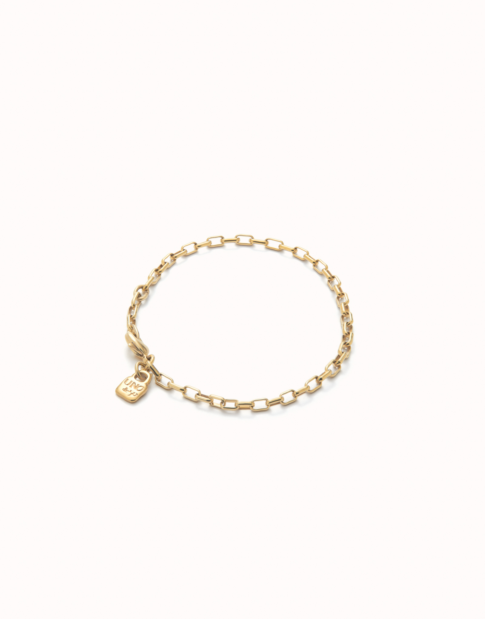 Mid-sized link charm chain bracelet, Golden, large thumbnail