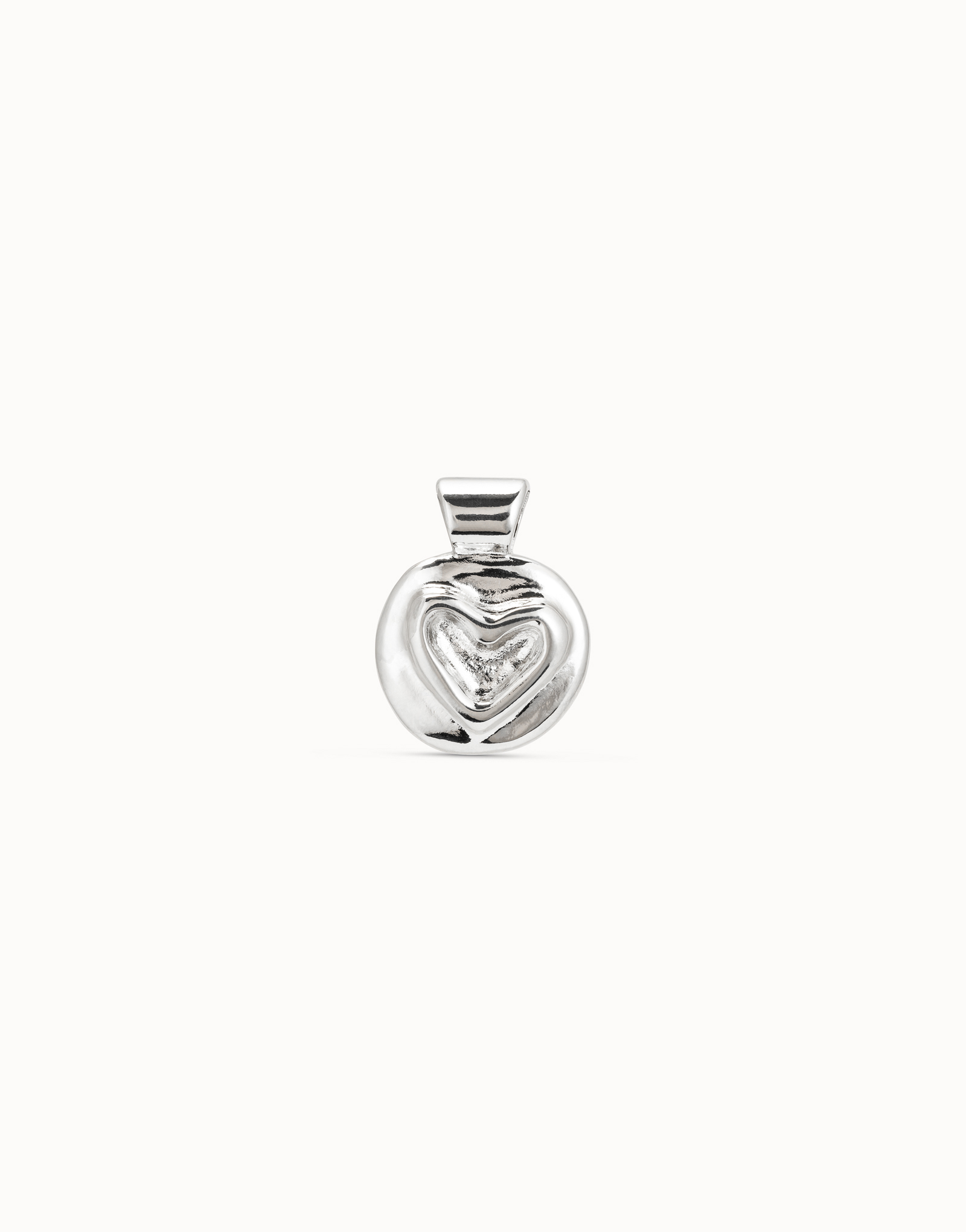 Heart Charm, Silver, large thumbnail