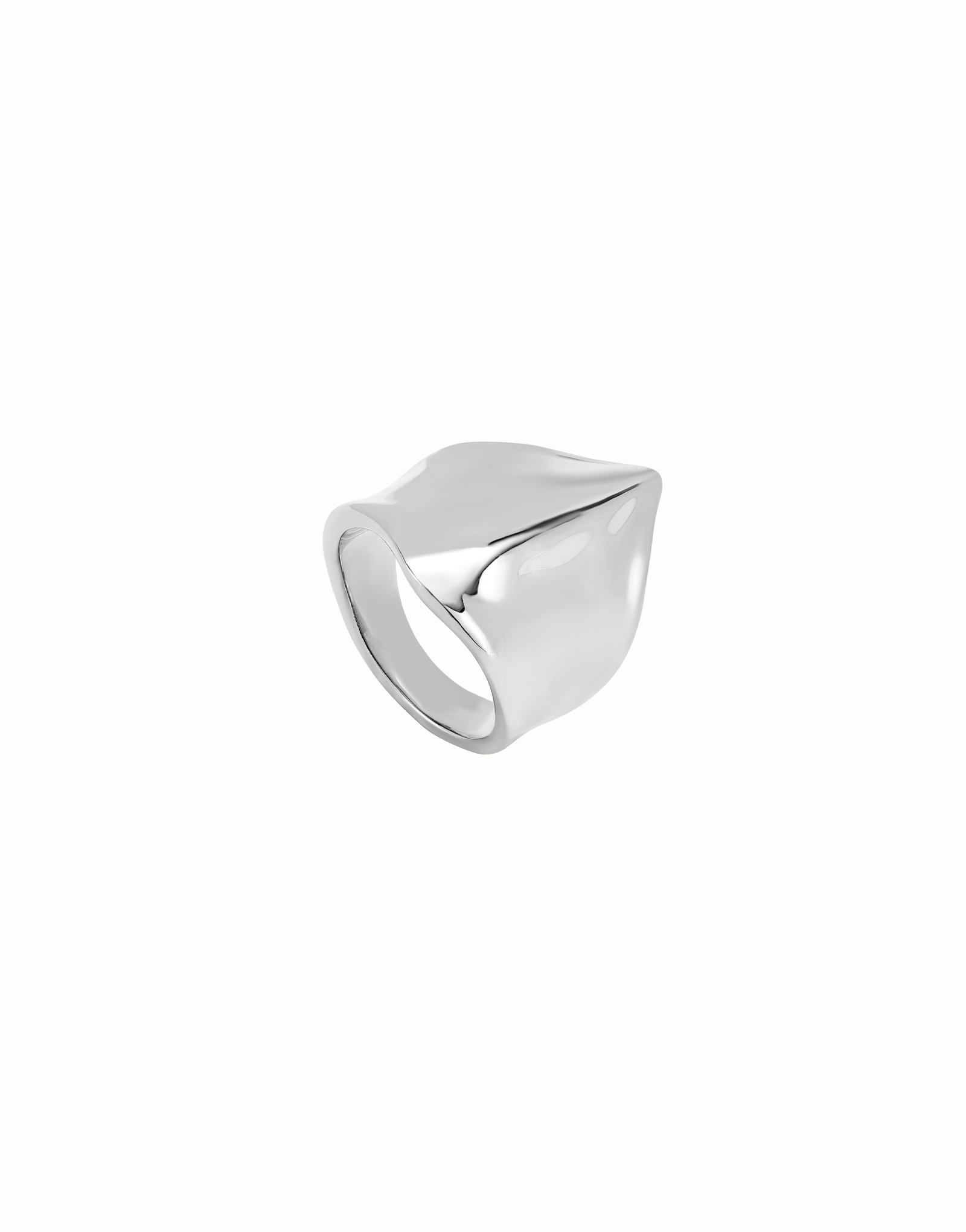 Anello placcato argento Sterling figura manta gigante, Argent, large thumbnail