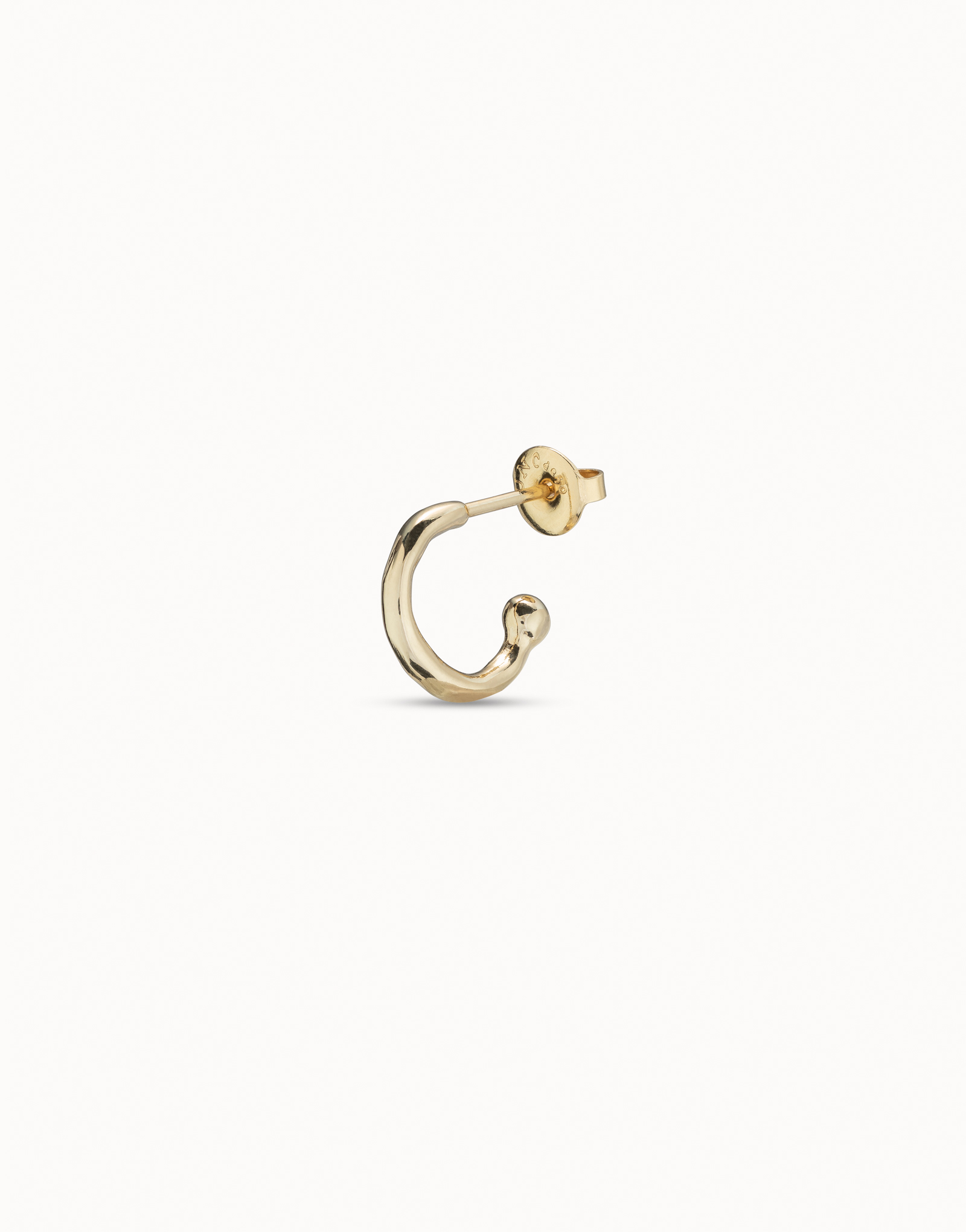 Single Hoop Earring, Golden, large thumbnail