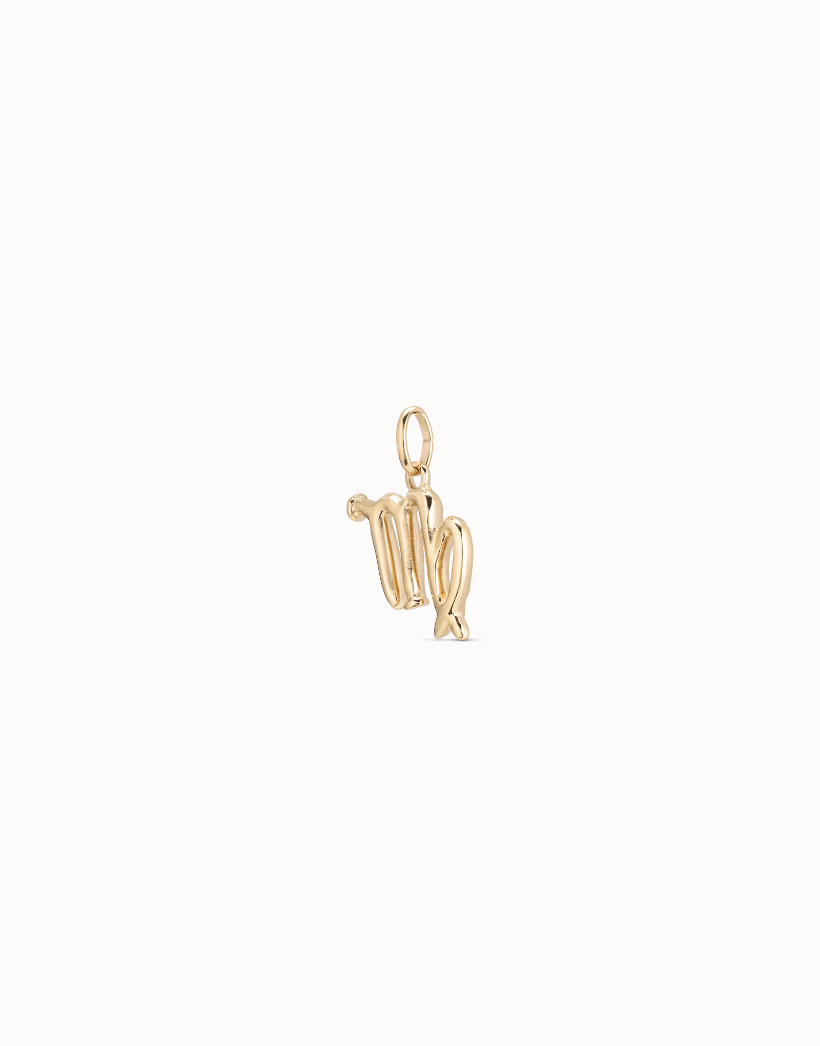 Virgo shaped charm, Golden, large thumbnail