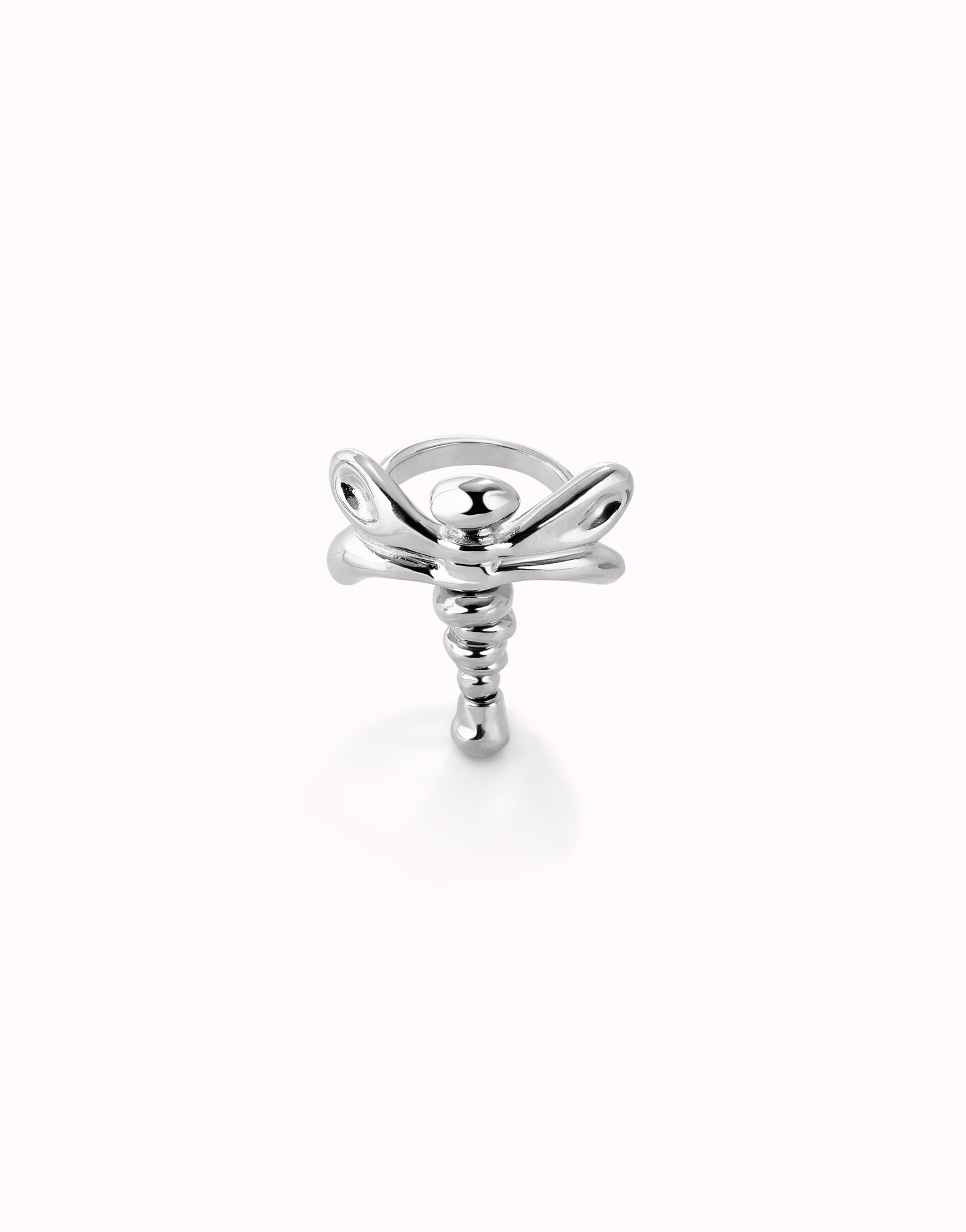 Dragonfly shape ring, Silver, large thumbnail
