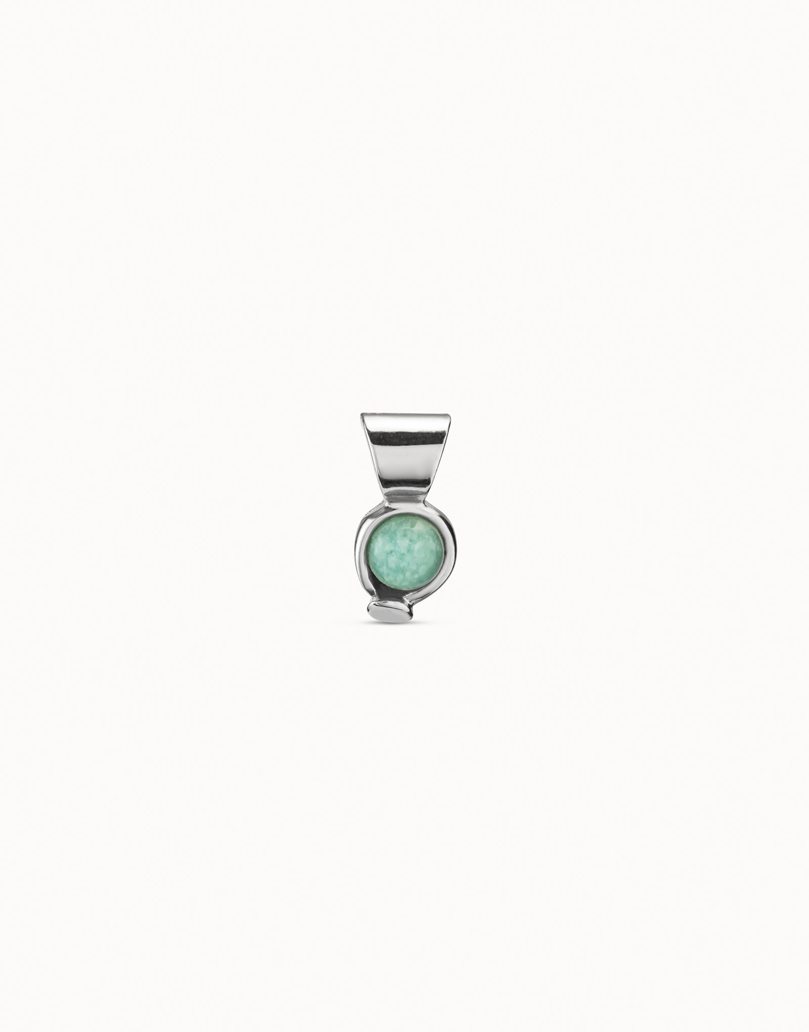 Charm with amazonite stone, Silver, large thumbnail
