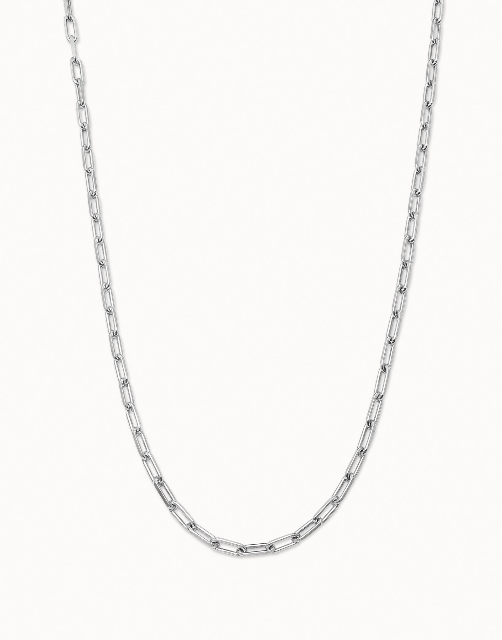 Cadena larga bañada en plata de ley, Plateado, large thumbnail