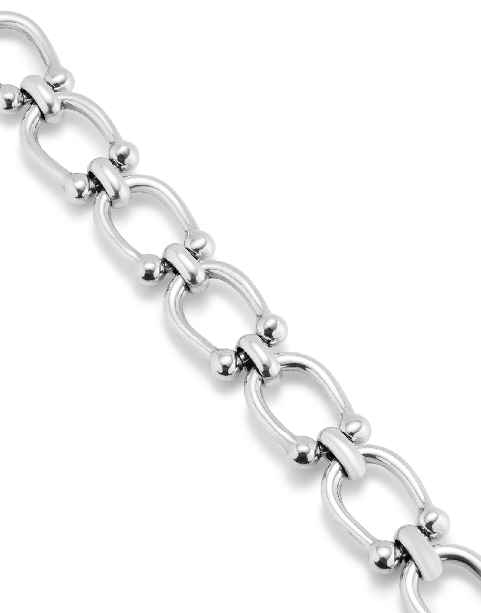 Medium oval link chain bracelet, Silver, large thumbnail