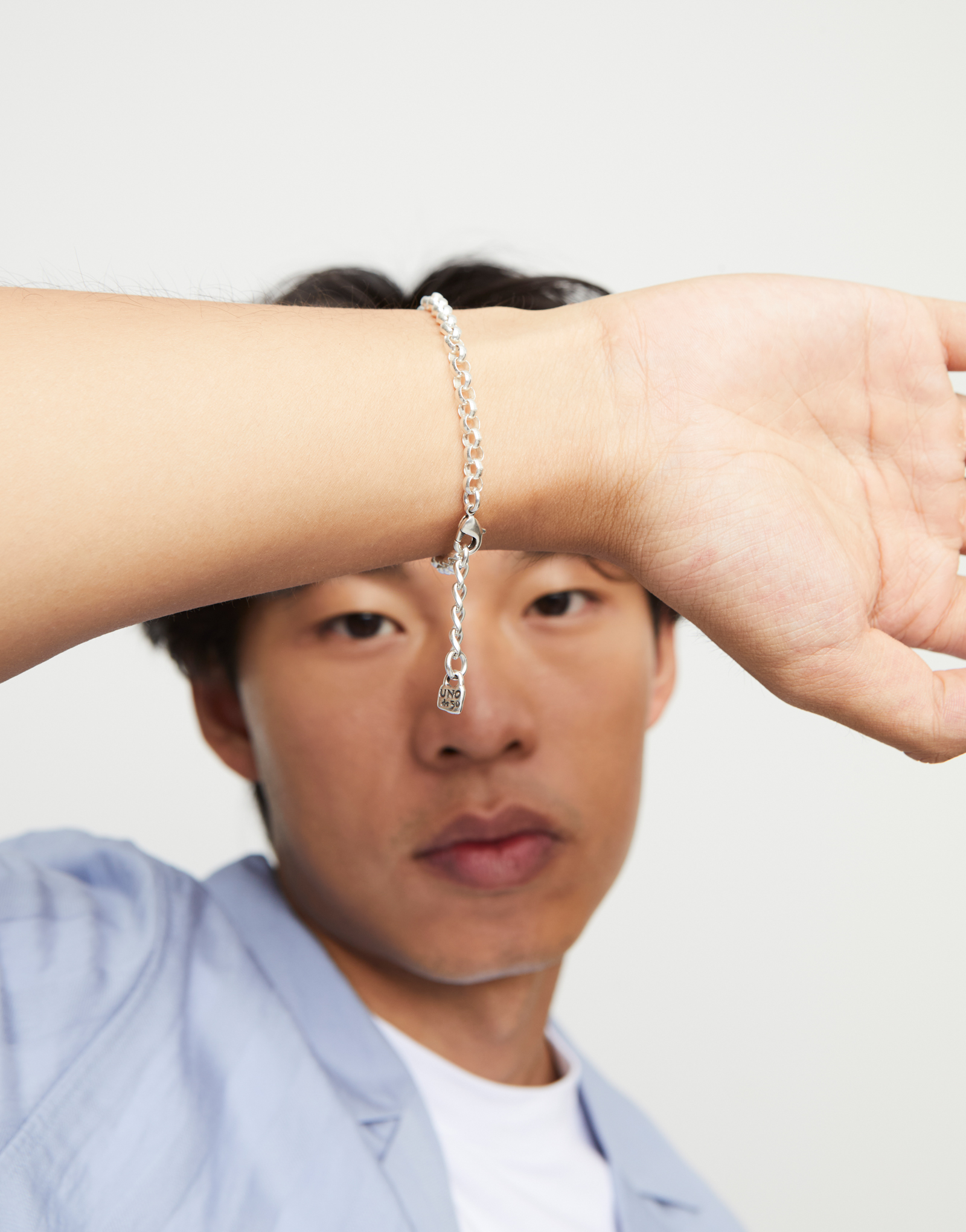 Link chain bracelet, Silver, large thumbnail