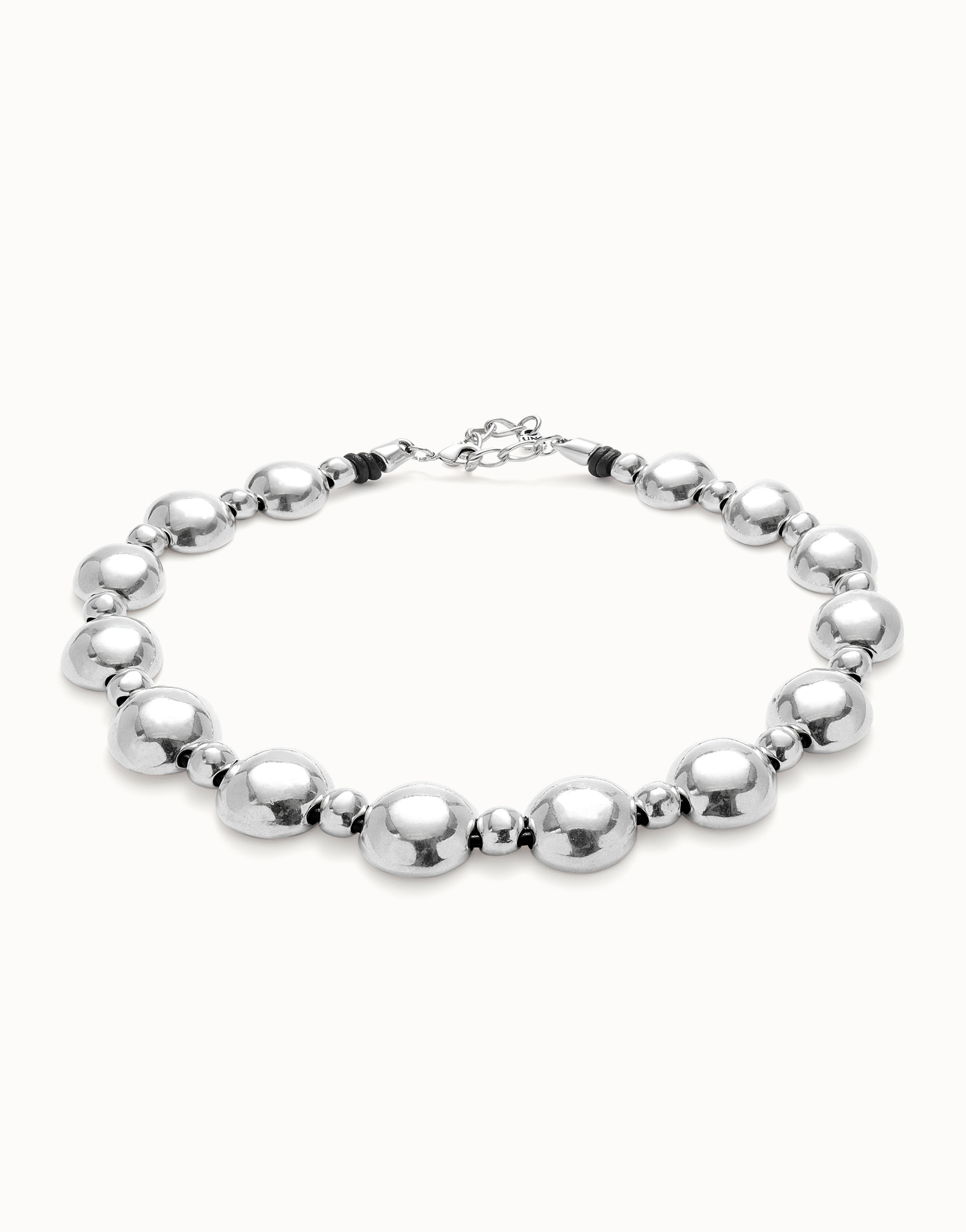 Colgante de combinación de bolas bañado en plata de ley, Plateado, large thumbnail