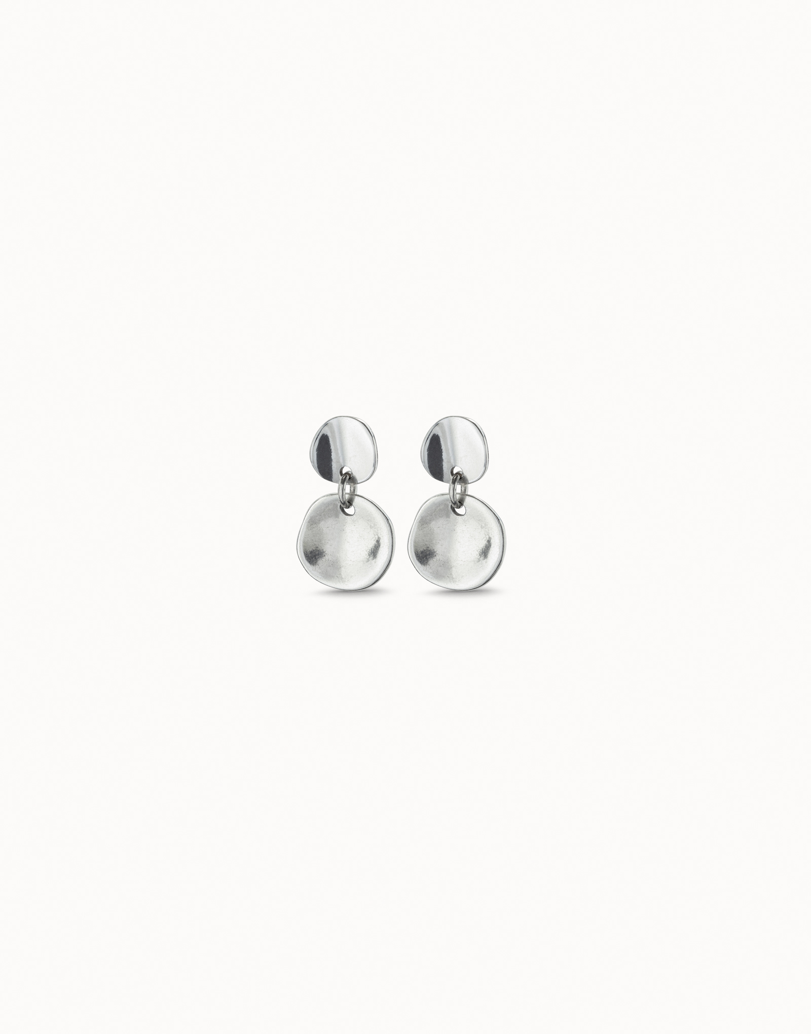 Circle drop earrings, Silver, large thumbnail