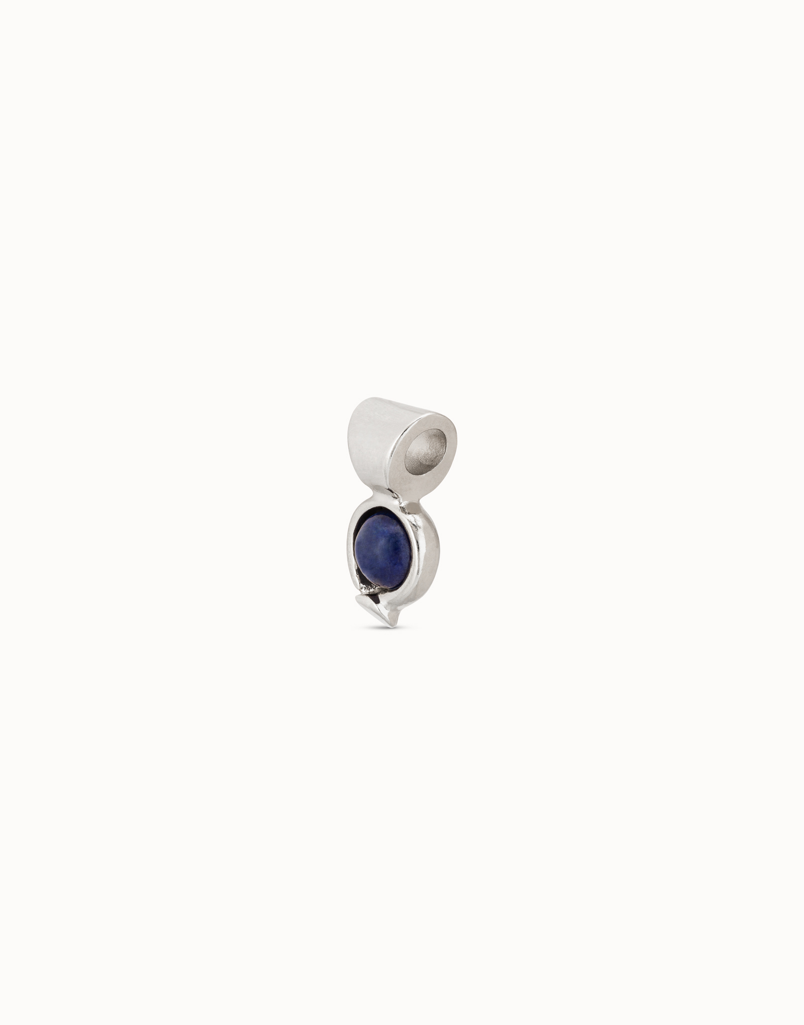 Charm with blue stone, Silver, large thumbnail