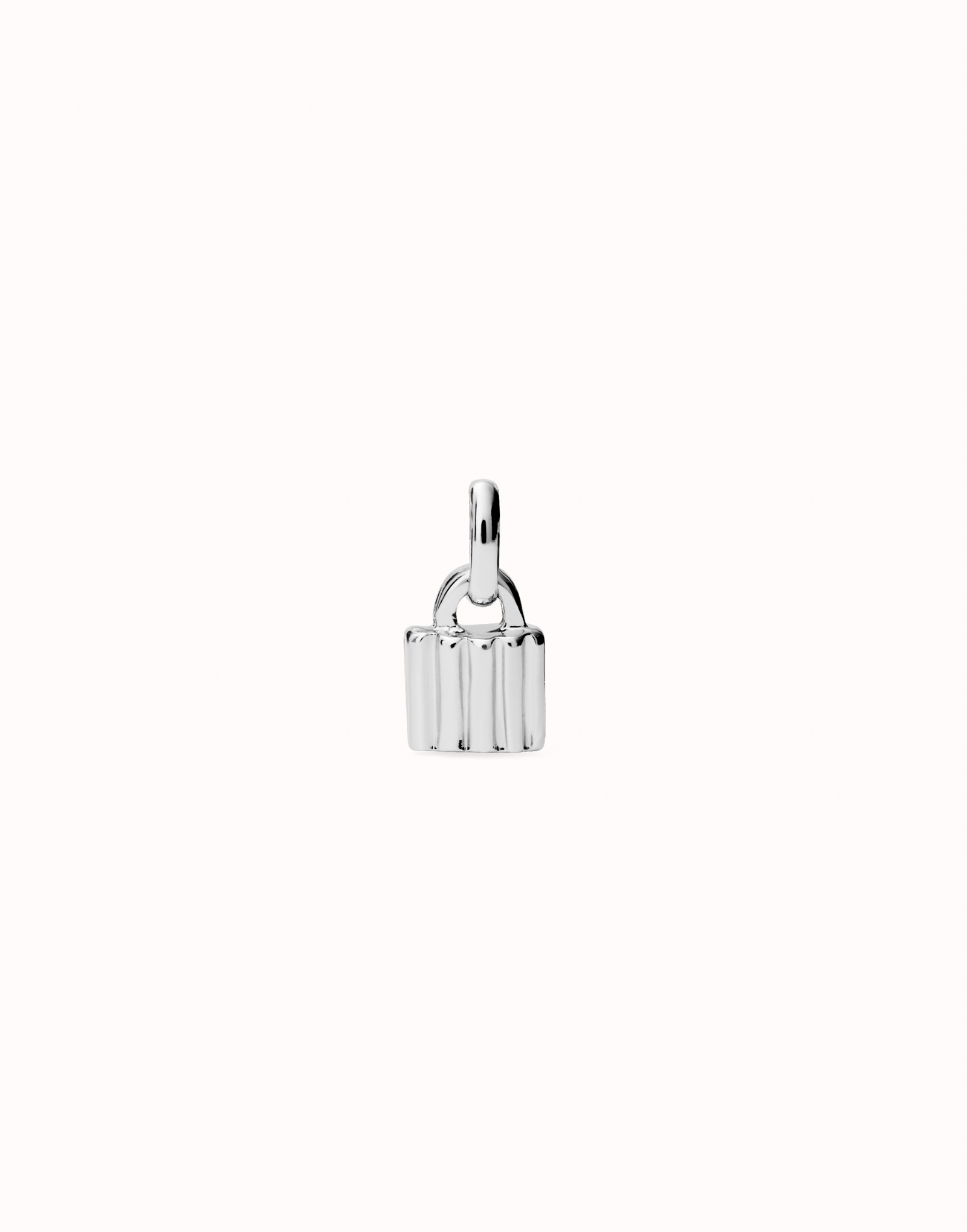 Padlock-shaped Charm, Silver, large thumbnail