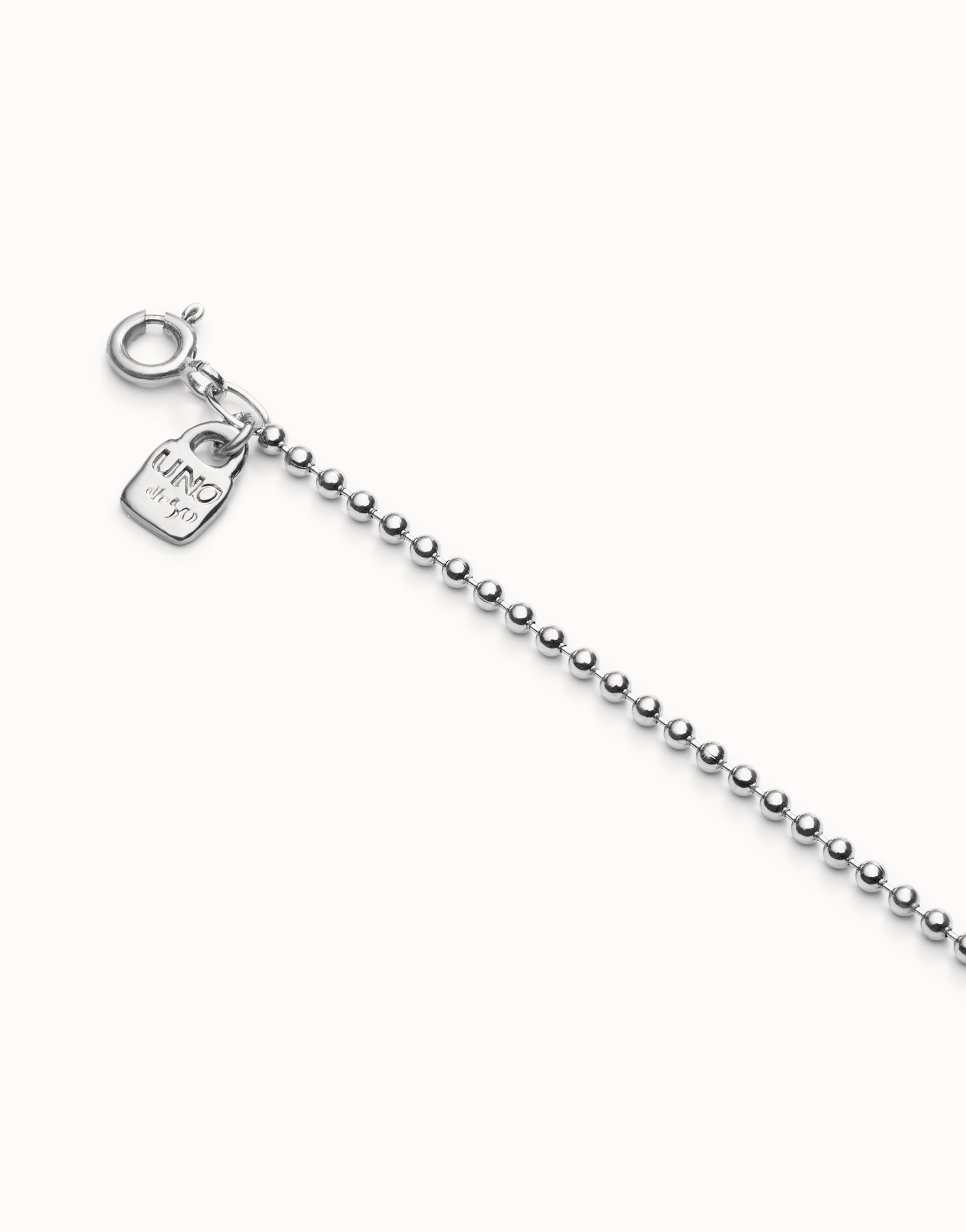 Link chain charm necklace, Silver, large thumbnail
