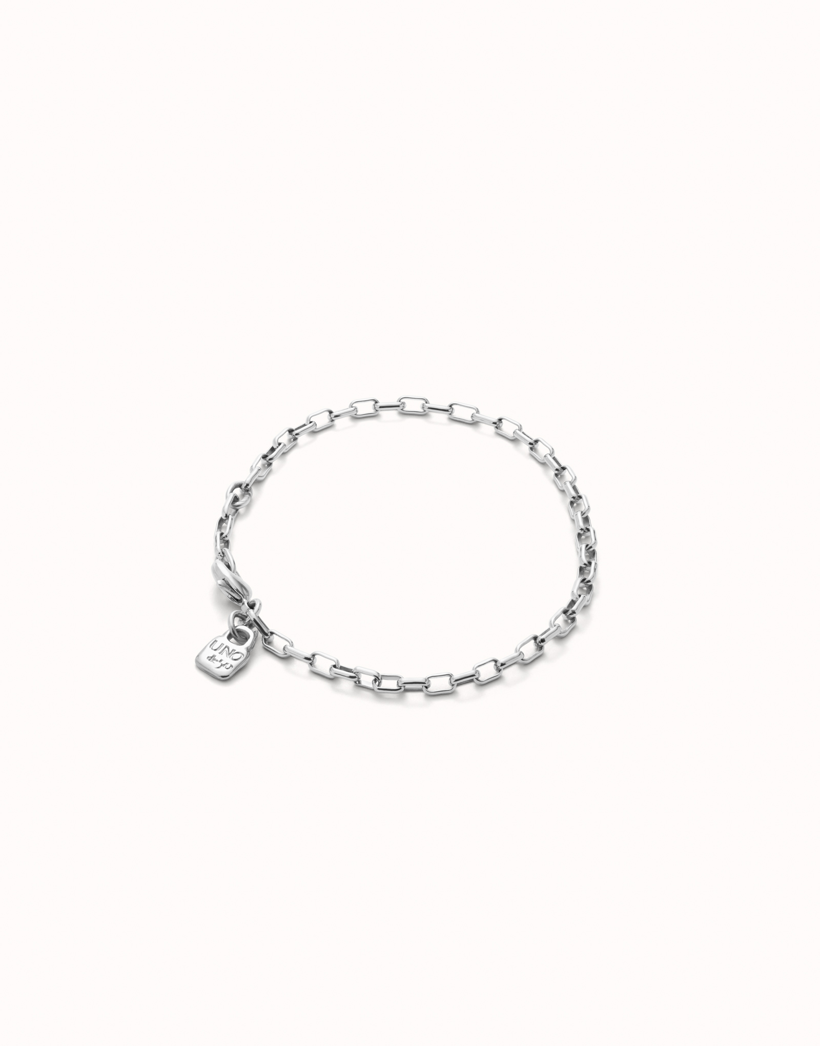 Mid-sized link charm chain bracelet, Silver, large thumbnail