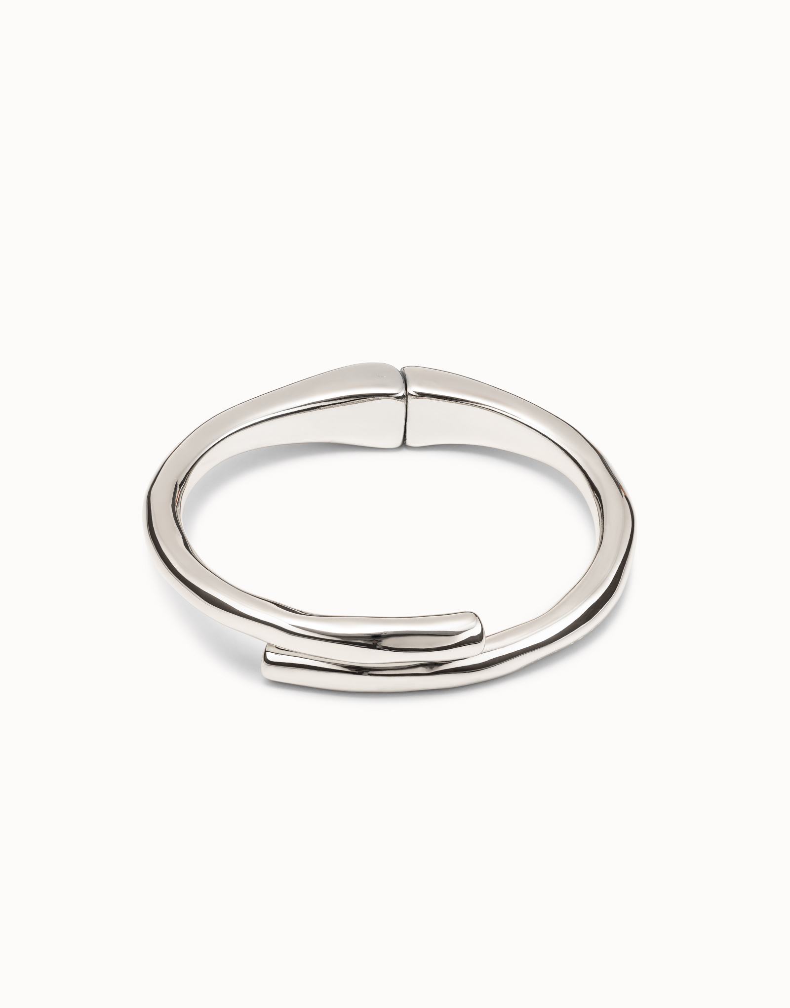Tubular shaped bangle bracelet, Silver, large thumbnail