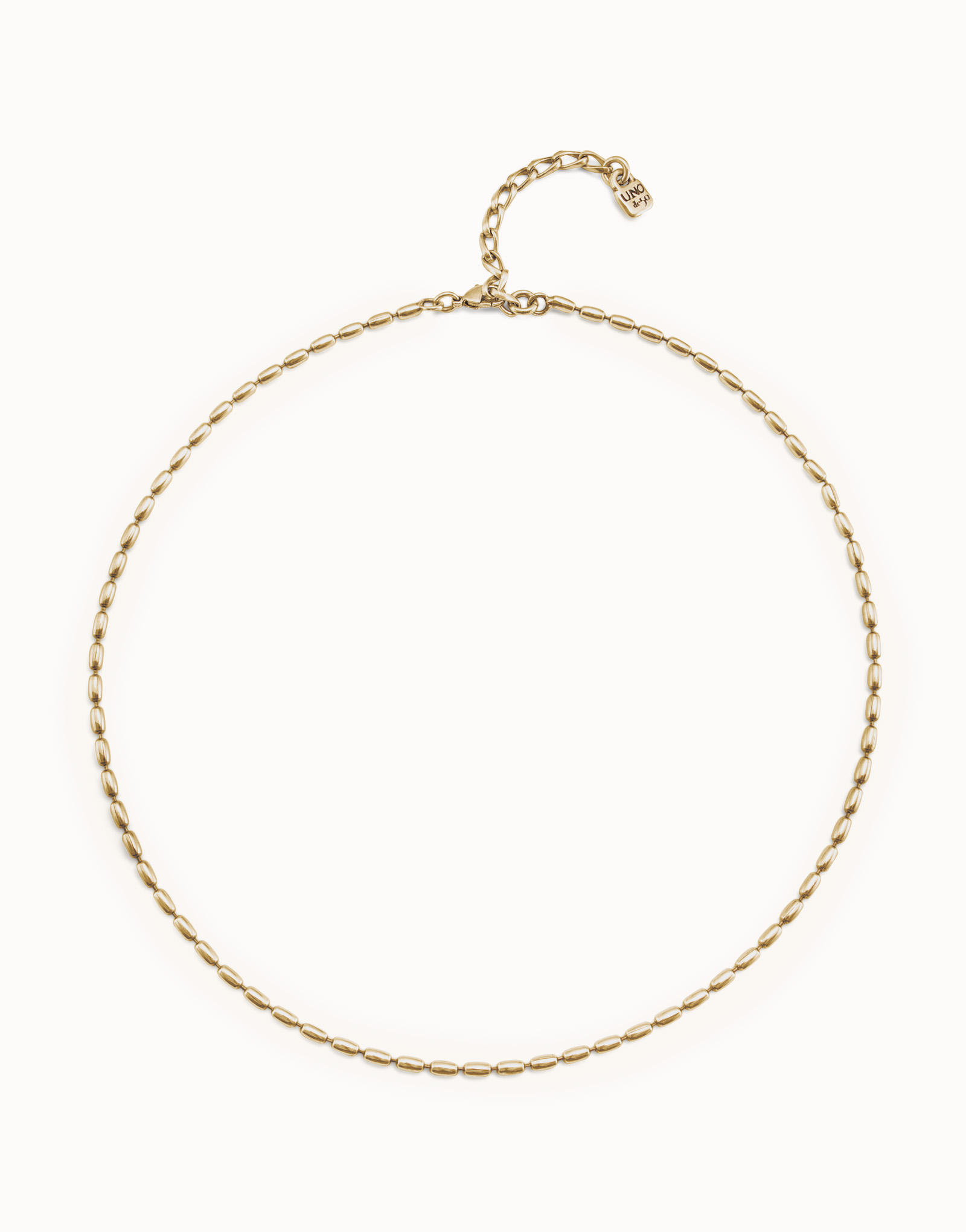 Short oval link chain necklace, Golden, large thumbnail
