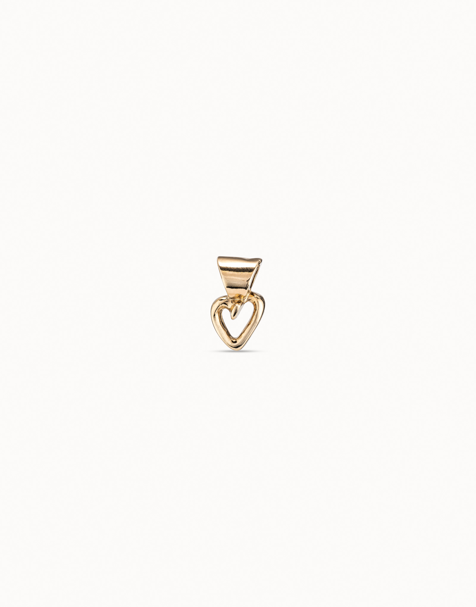 Heart shape charm, Golden, large thumbnail