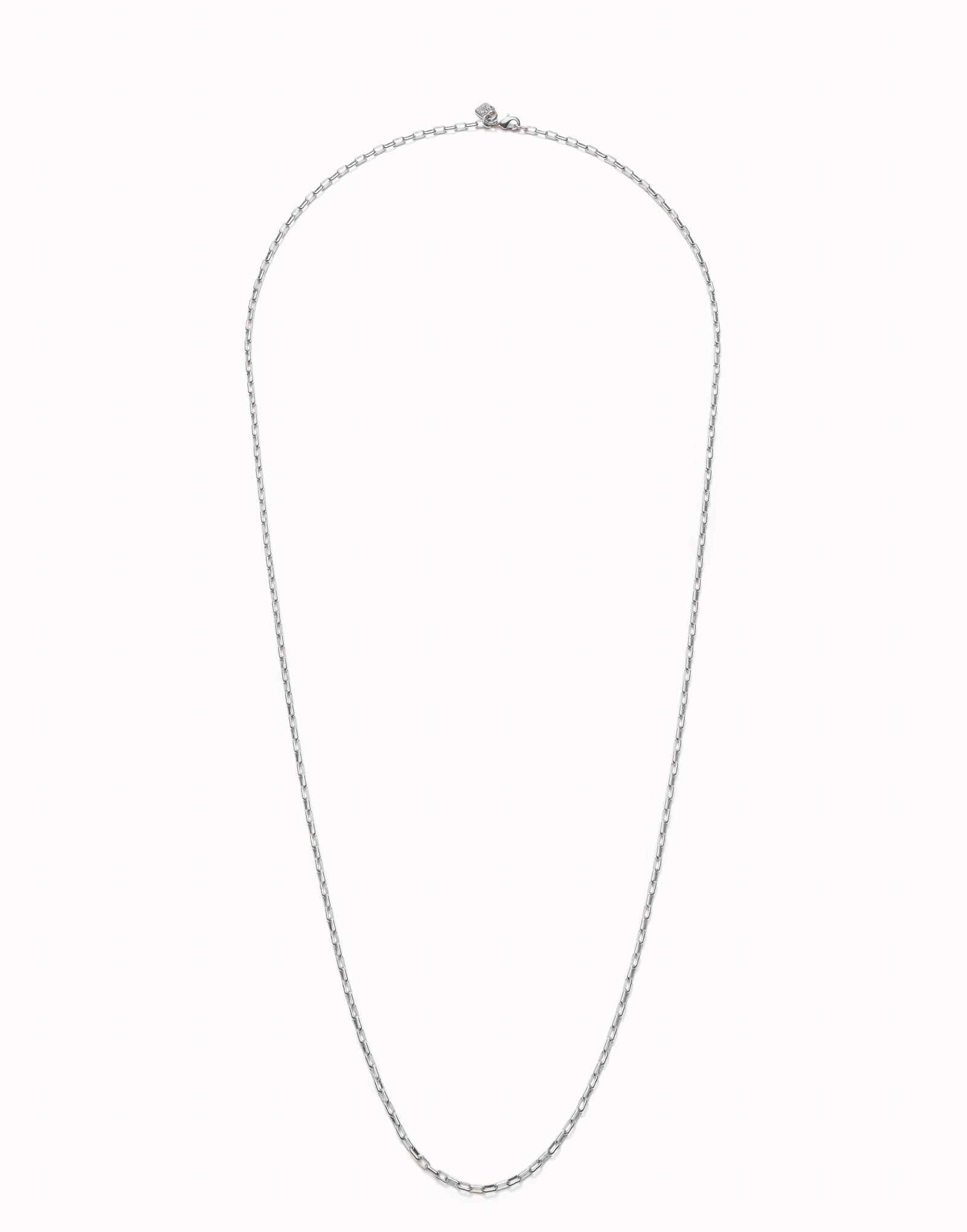 Long link chain necklace, Silver, large thumbnail