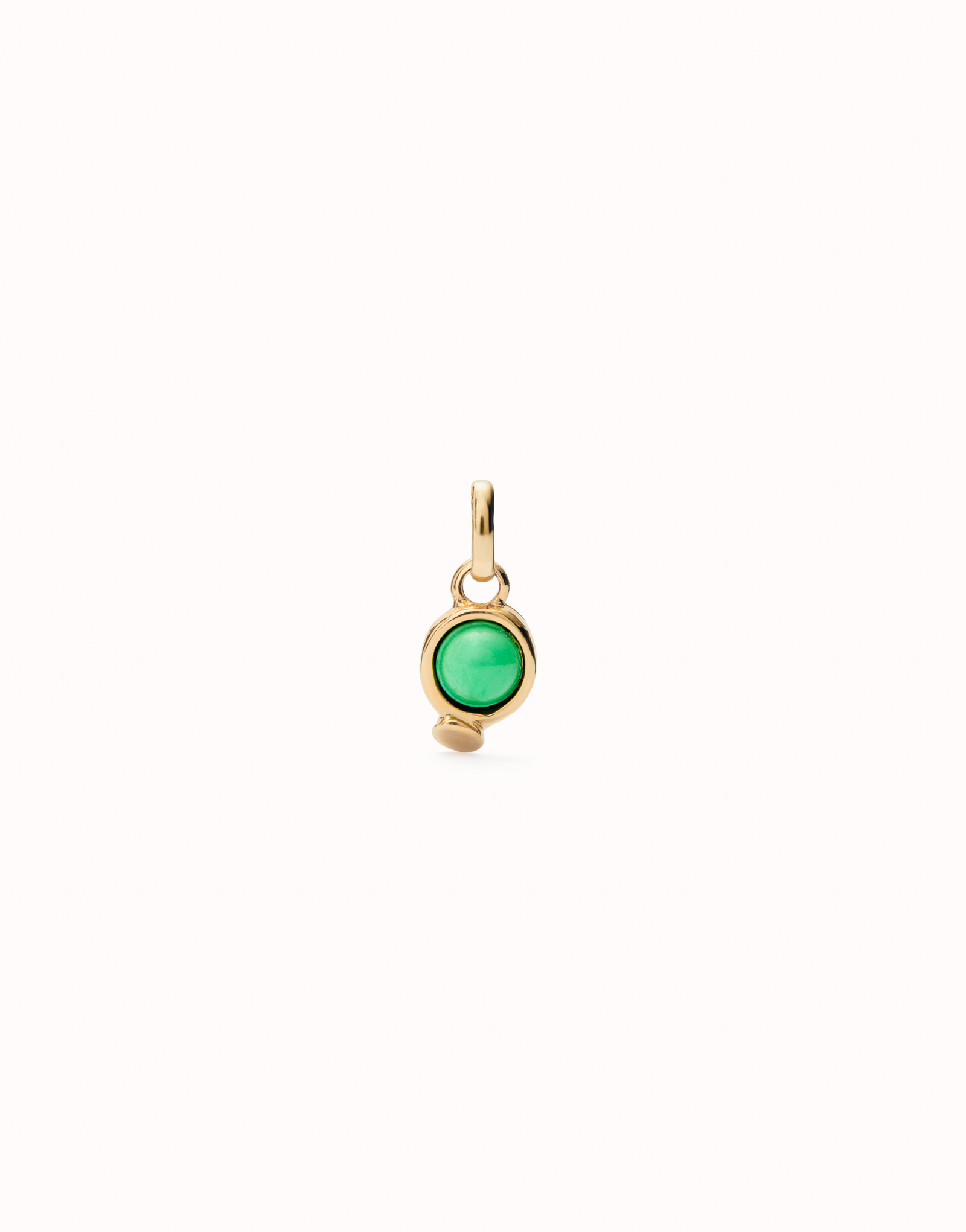 Charm with red stone, Golden, large thumbnail