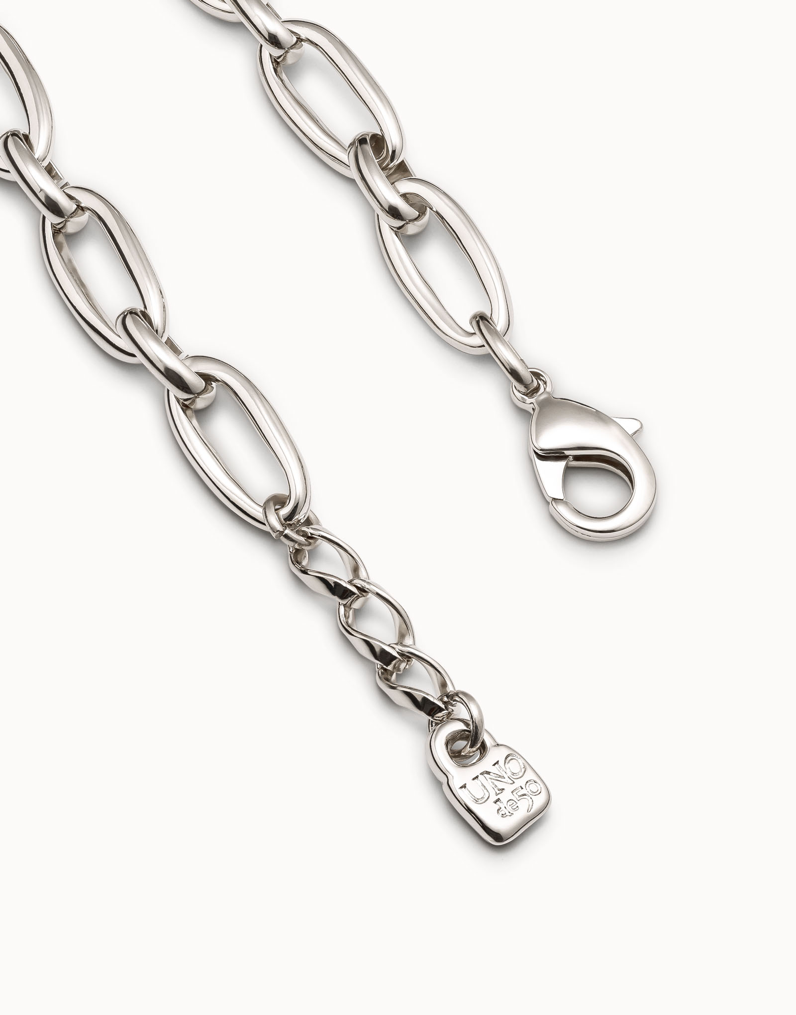 Oval link chain bracelet, Silver, large thumbnail