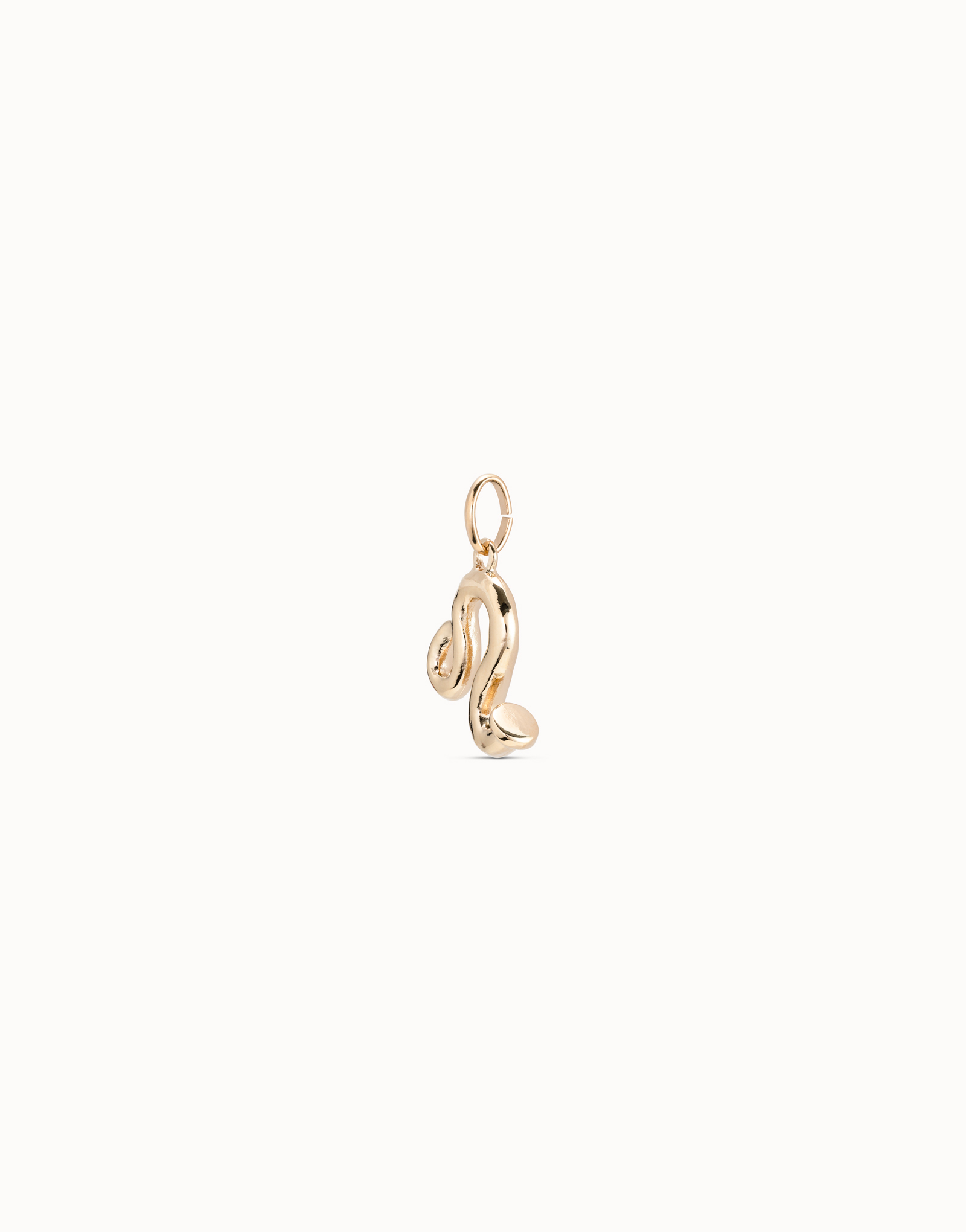 Leo shaped charm, Golden, large thumbnail