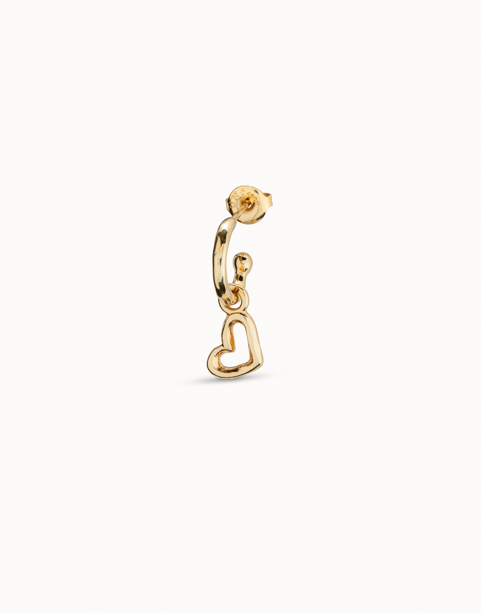 Single Hoop Earring, Golden, large thumbnail