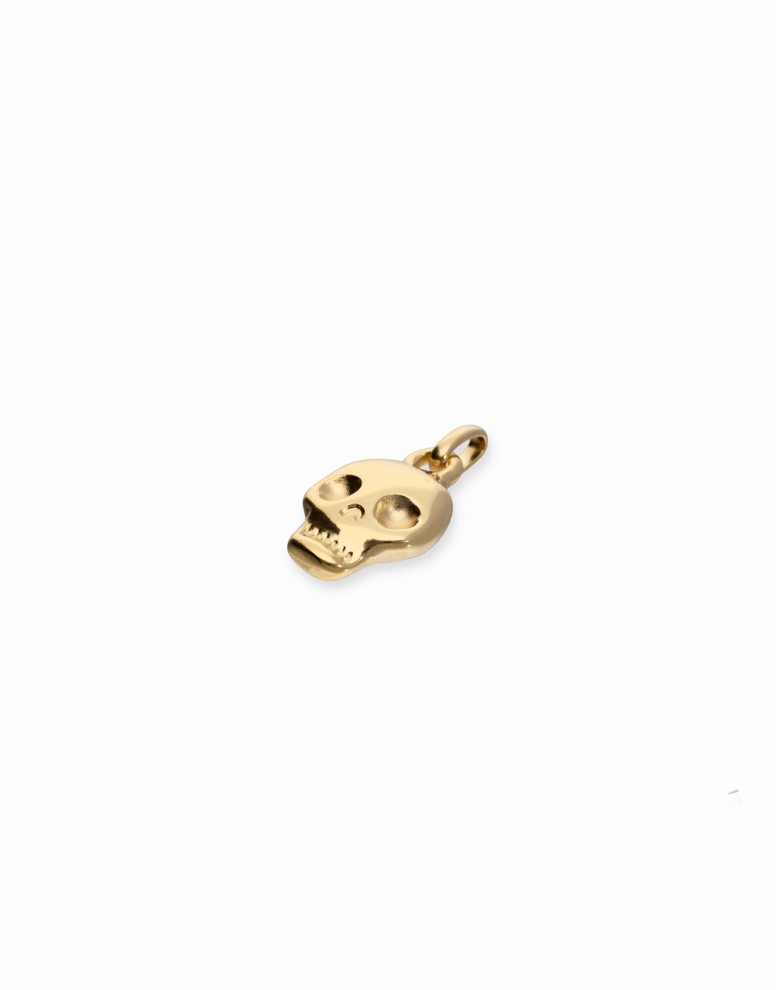 Skull shaped charm, Golden, large thumbnail