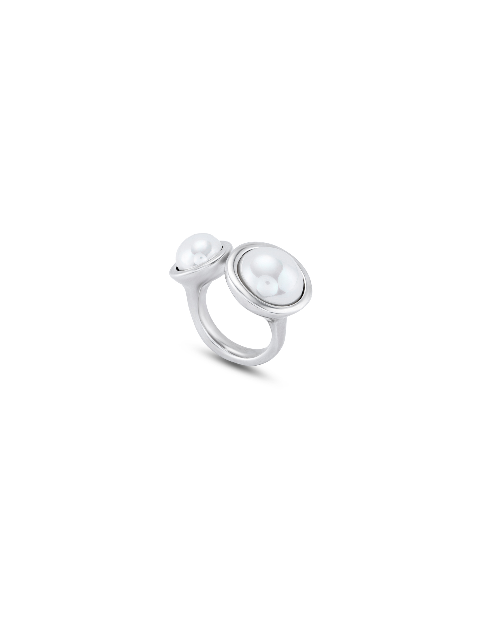 Ring with pearls, Silver, large thumbnail