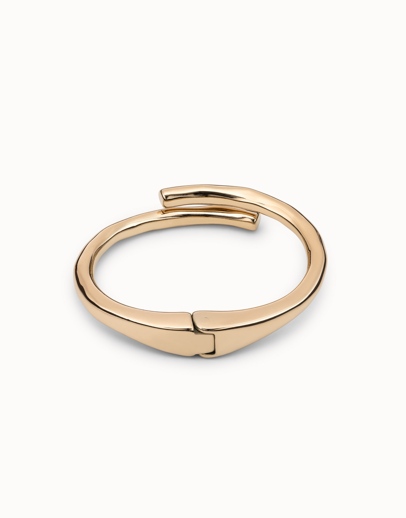 Tubular shaped bangle bracelet, Golden, large thumbnail