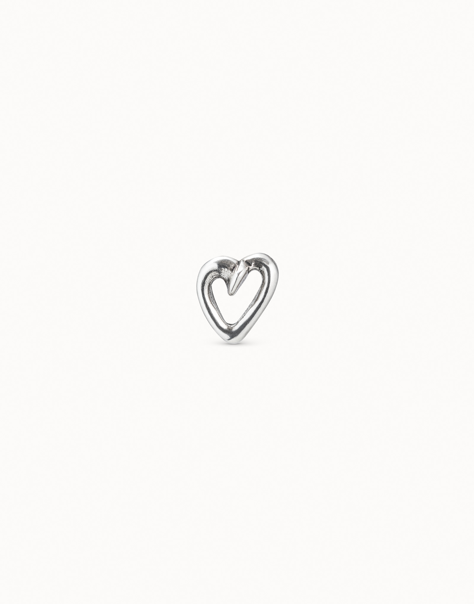 Piercing bañado en plata de ley de ''corazón clavado'', Plateado, large thumbnail