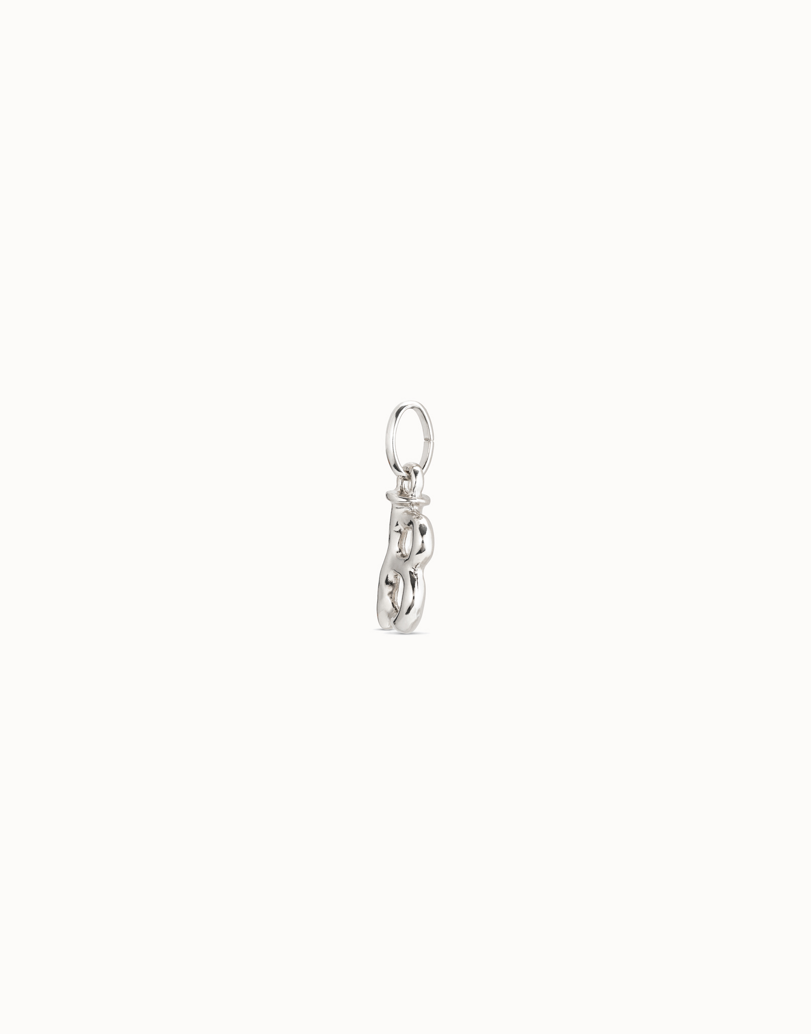 Charm placcato argento Sterling a forma di lettera B, Argent, large thumbnail