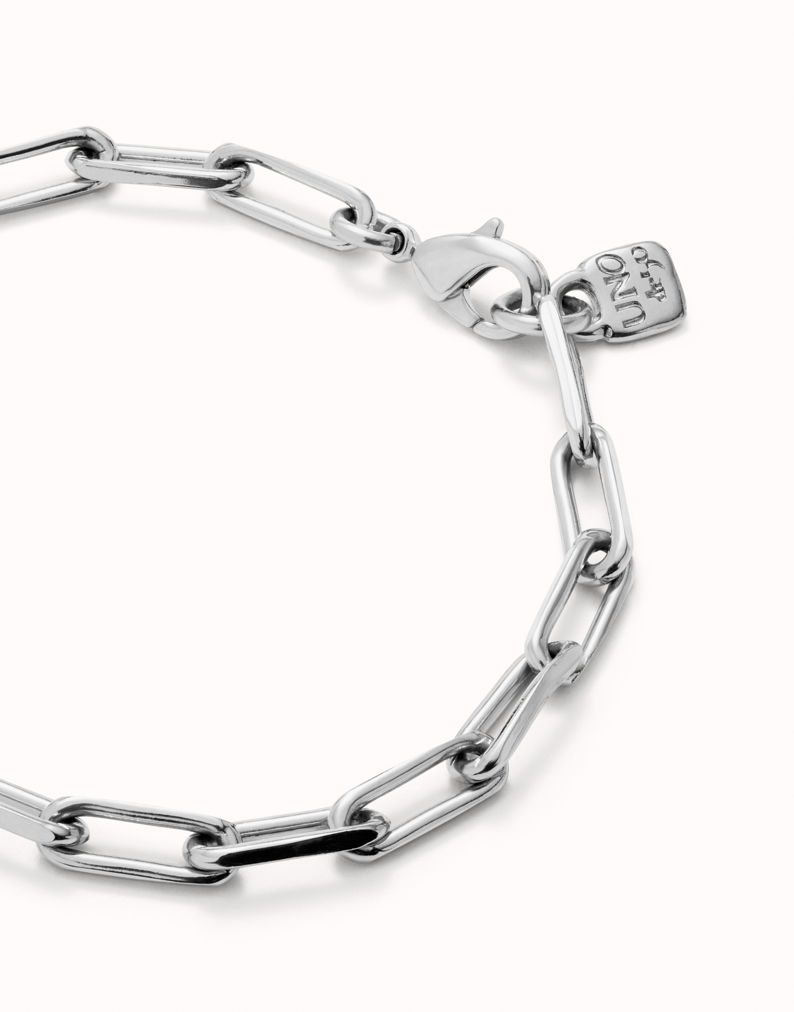 Rectangular link chain bracelet, Silver, large thumbnail