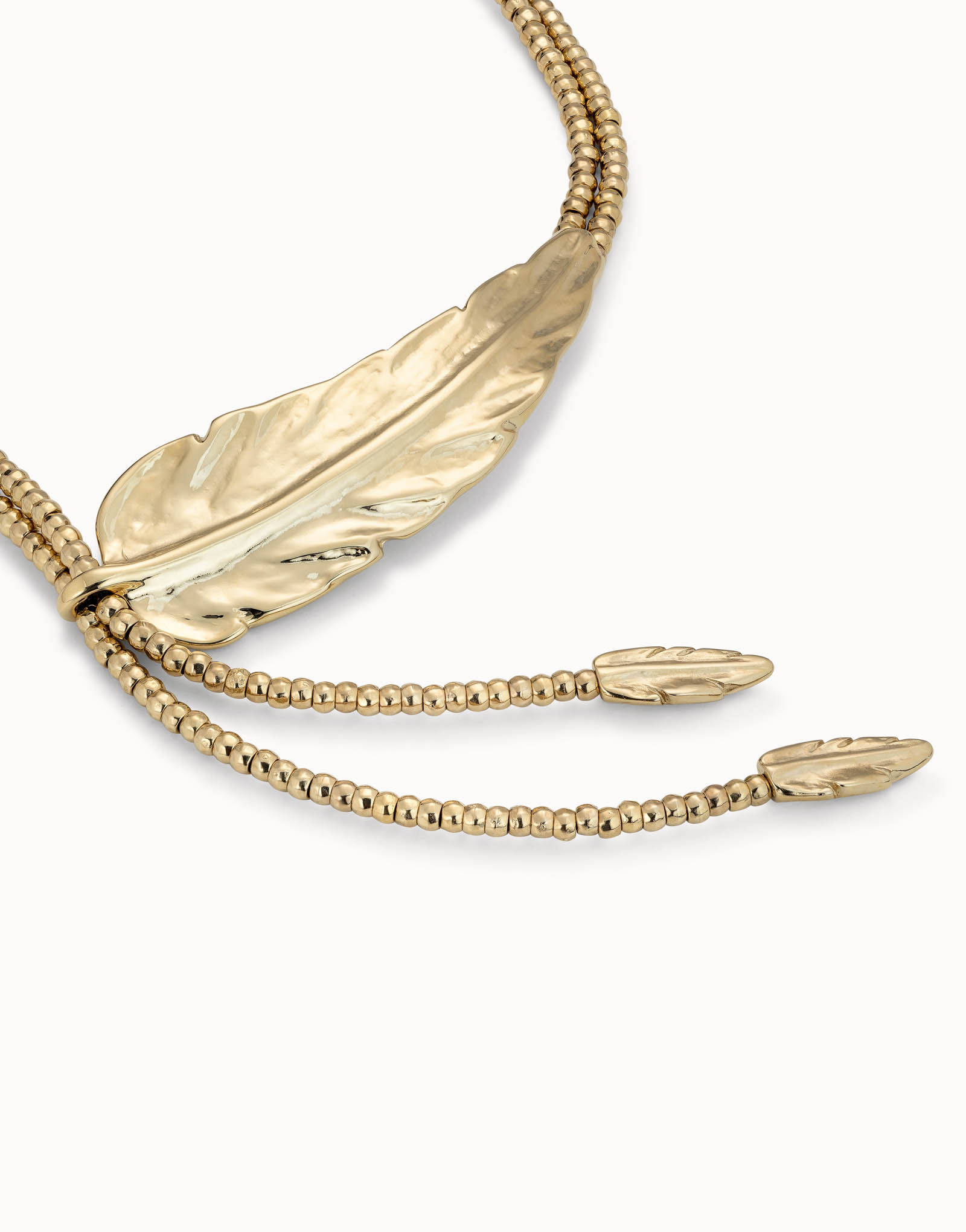 Long necklace, Golden, large thumbnail