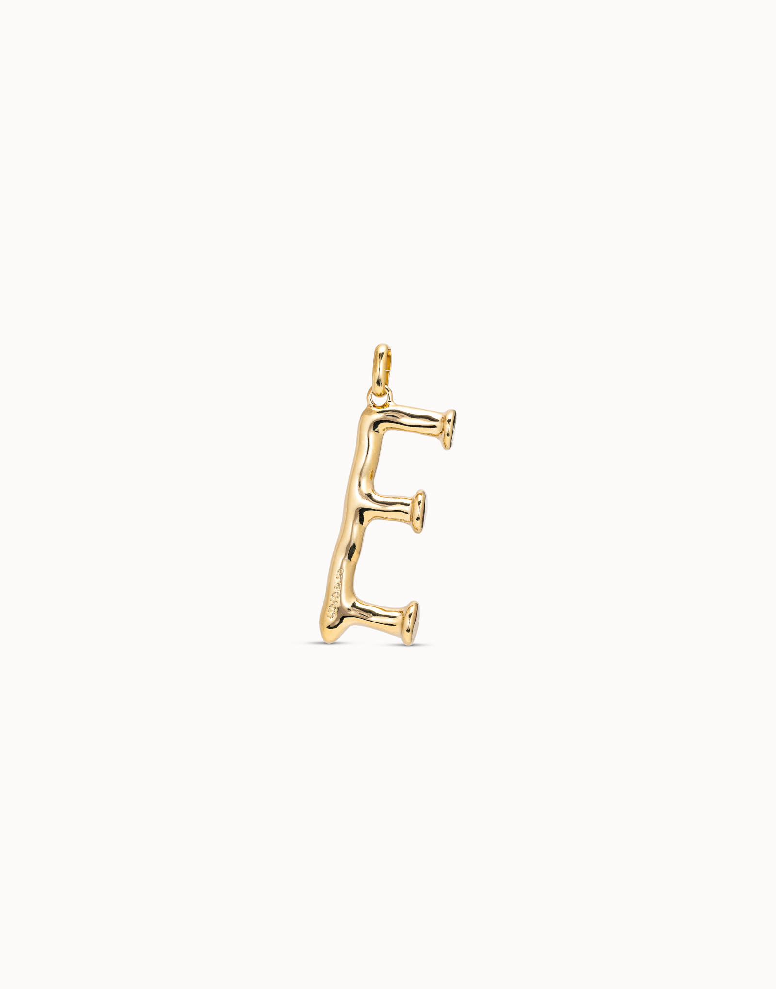 Large E initial charm, Golden, large thumbnail