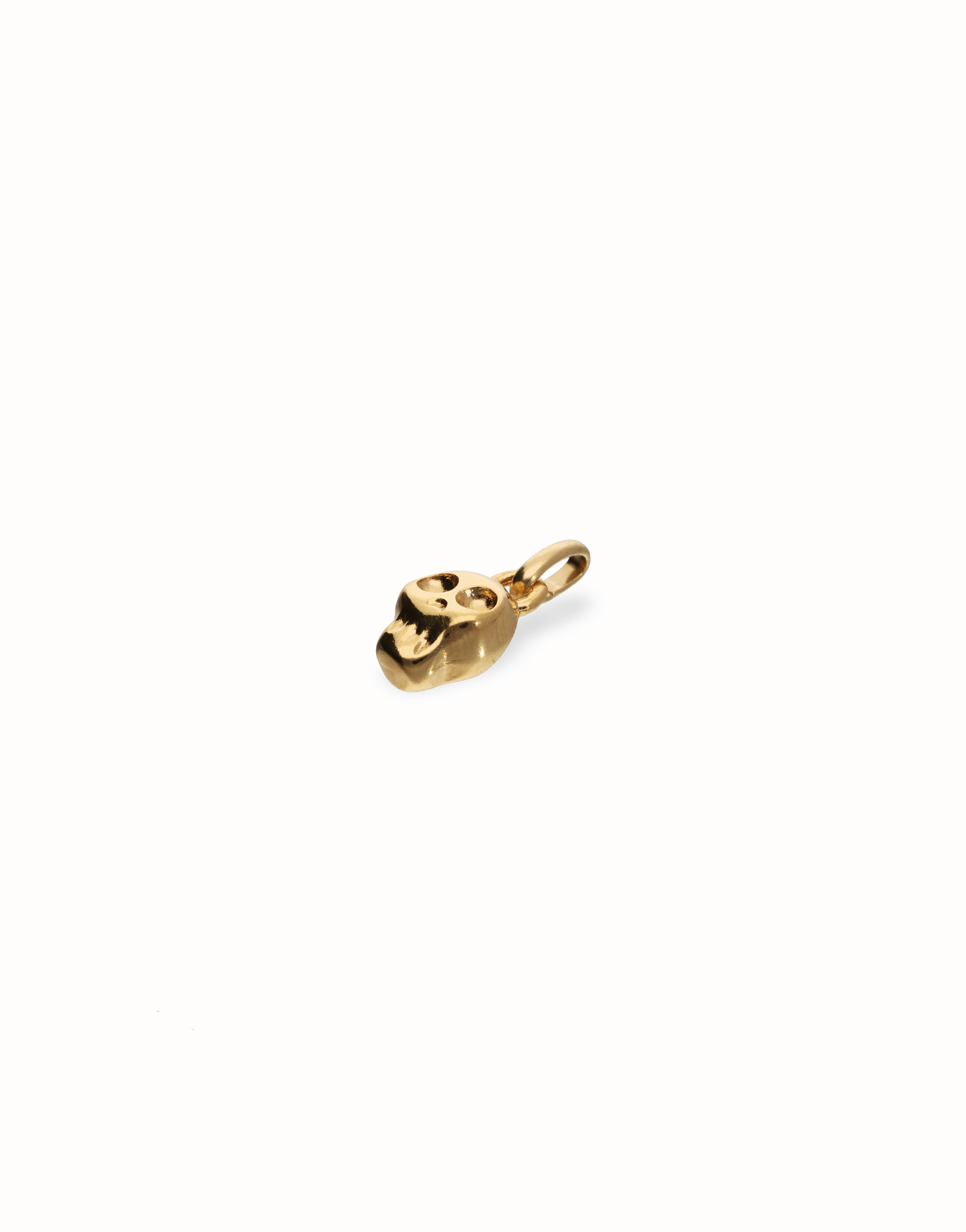 Skull shaped charm, Golden, large thumbnail