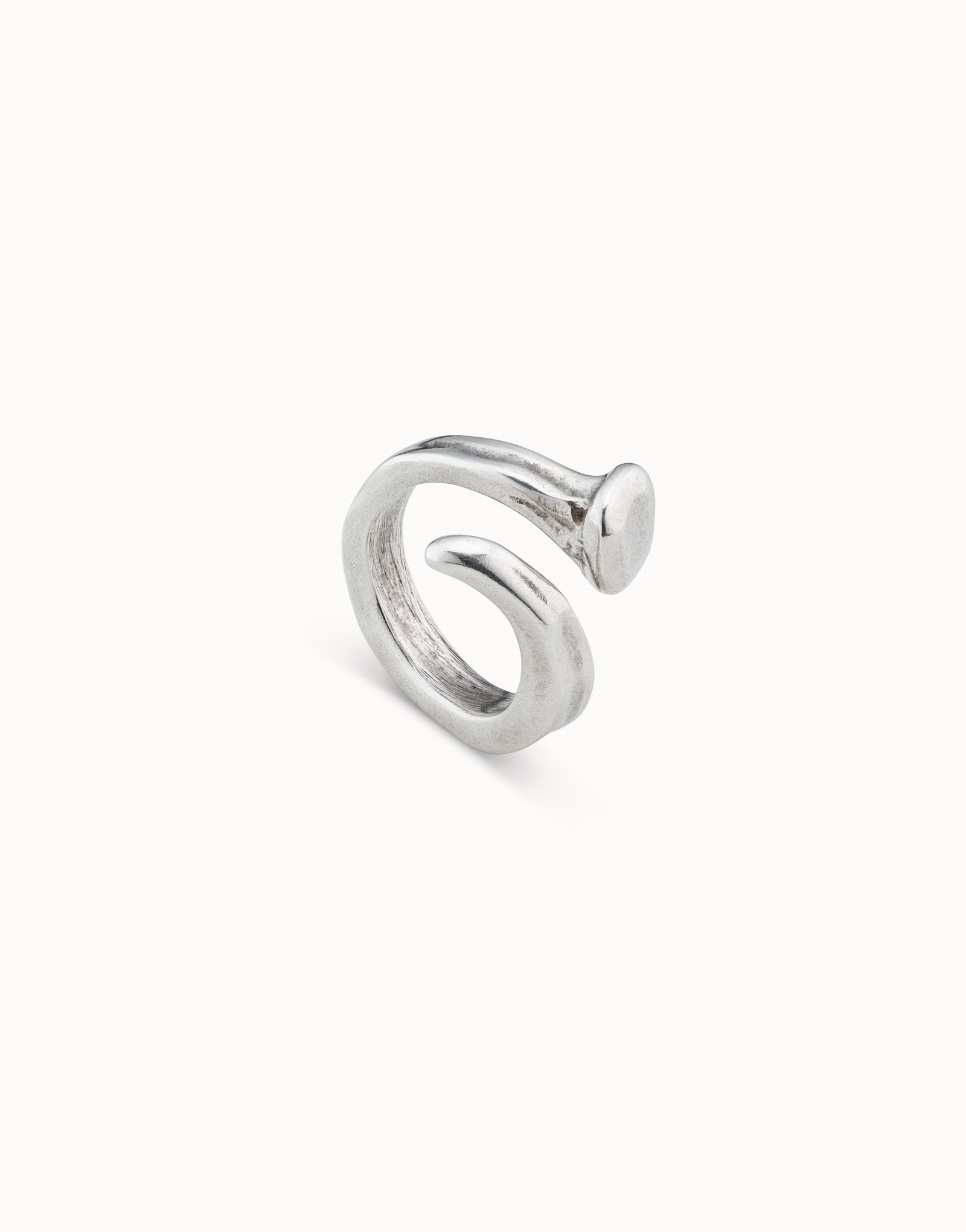 Nail shape ring, Silver, large thumbnail