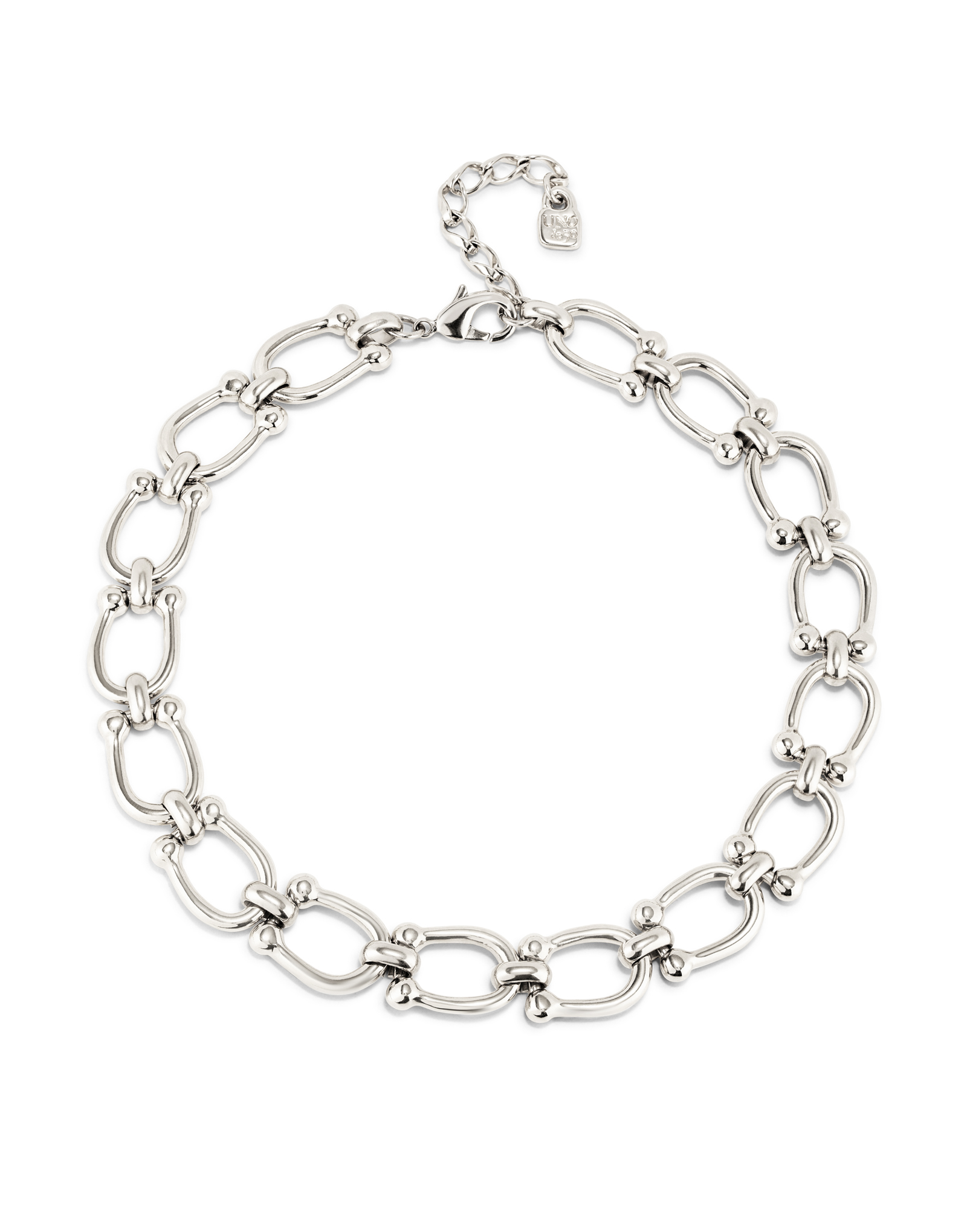 Short link chain necklace, Silver, large thumbnail