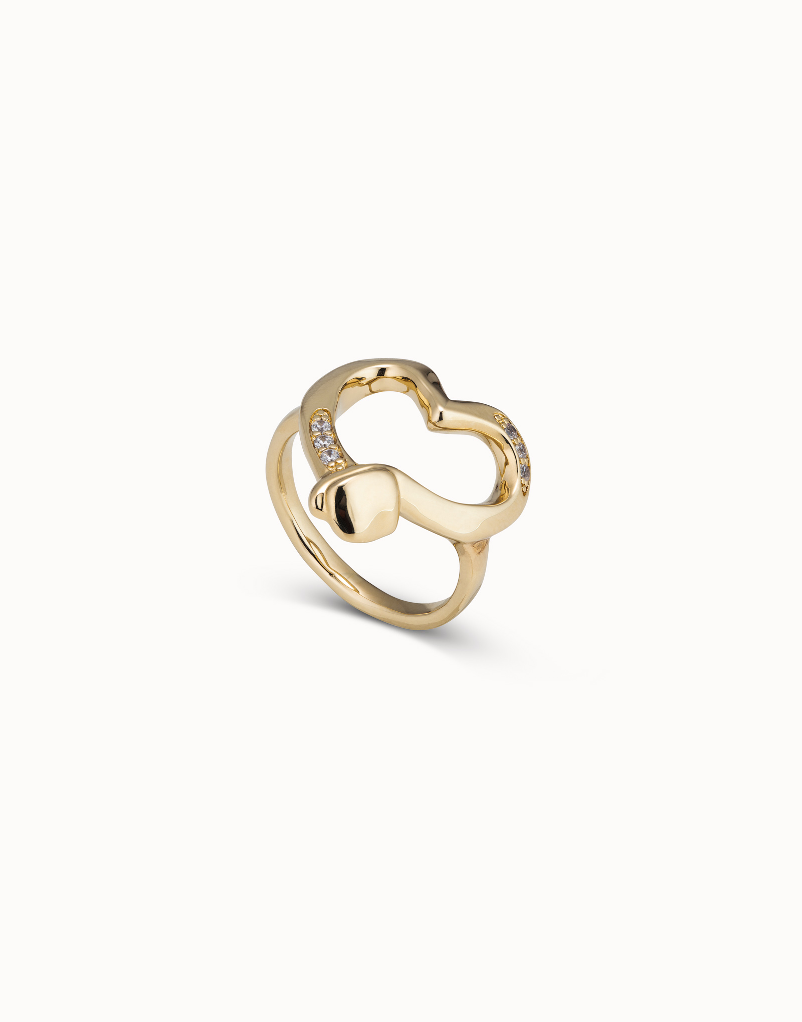 Heart shape ring, Golden, large thumbnail