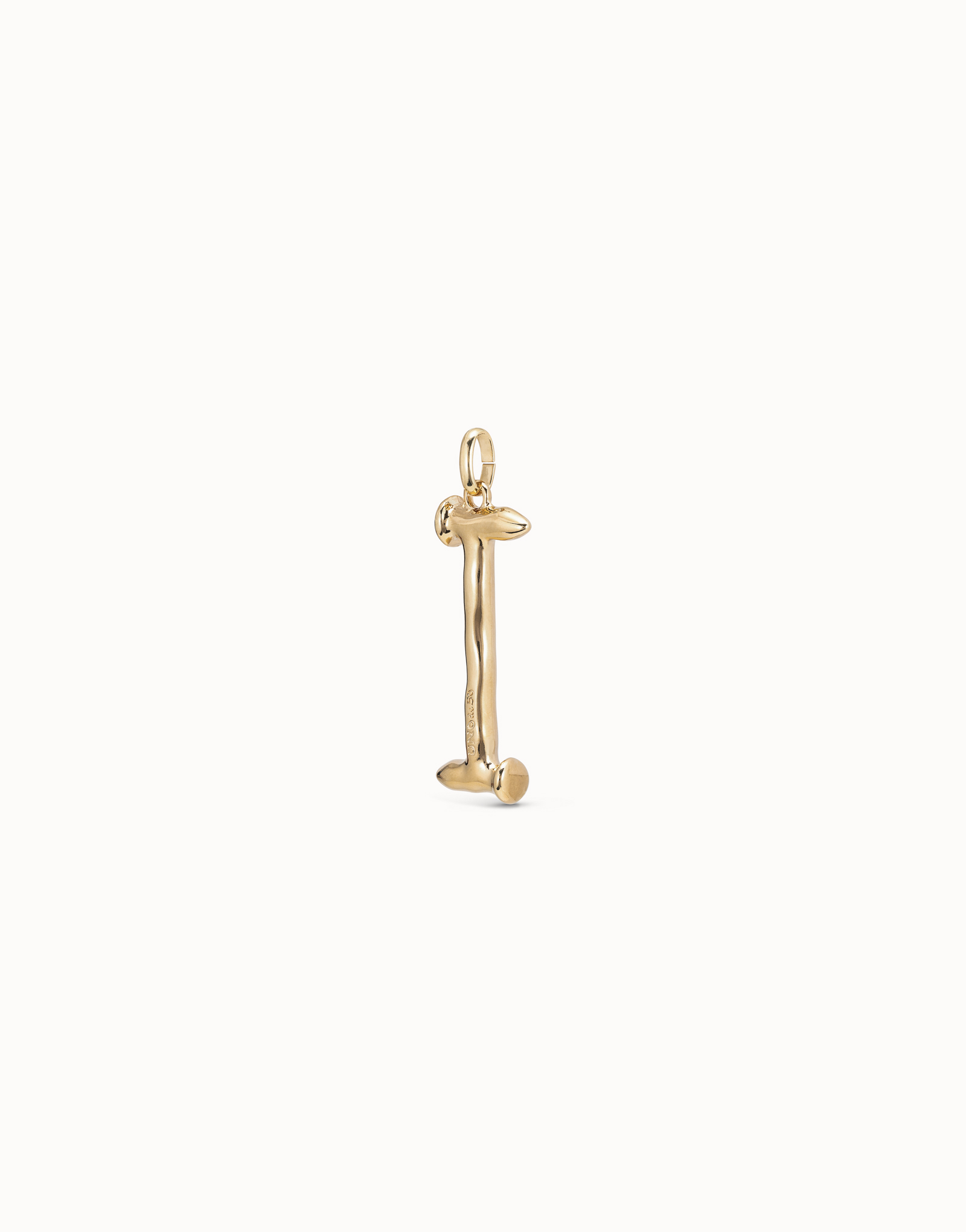 Large I initial charm, Golden, large thumbnail