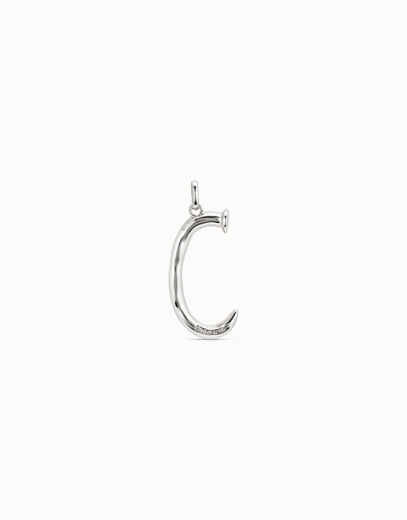 Large C initial charm, Silver, large thumbnail