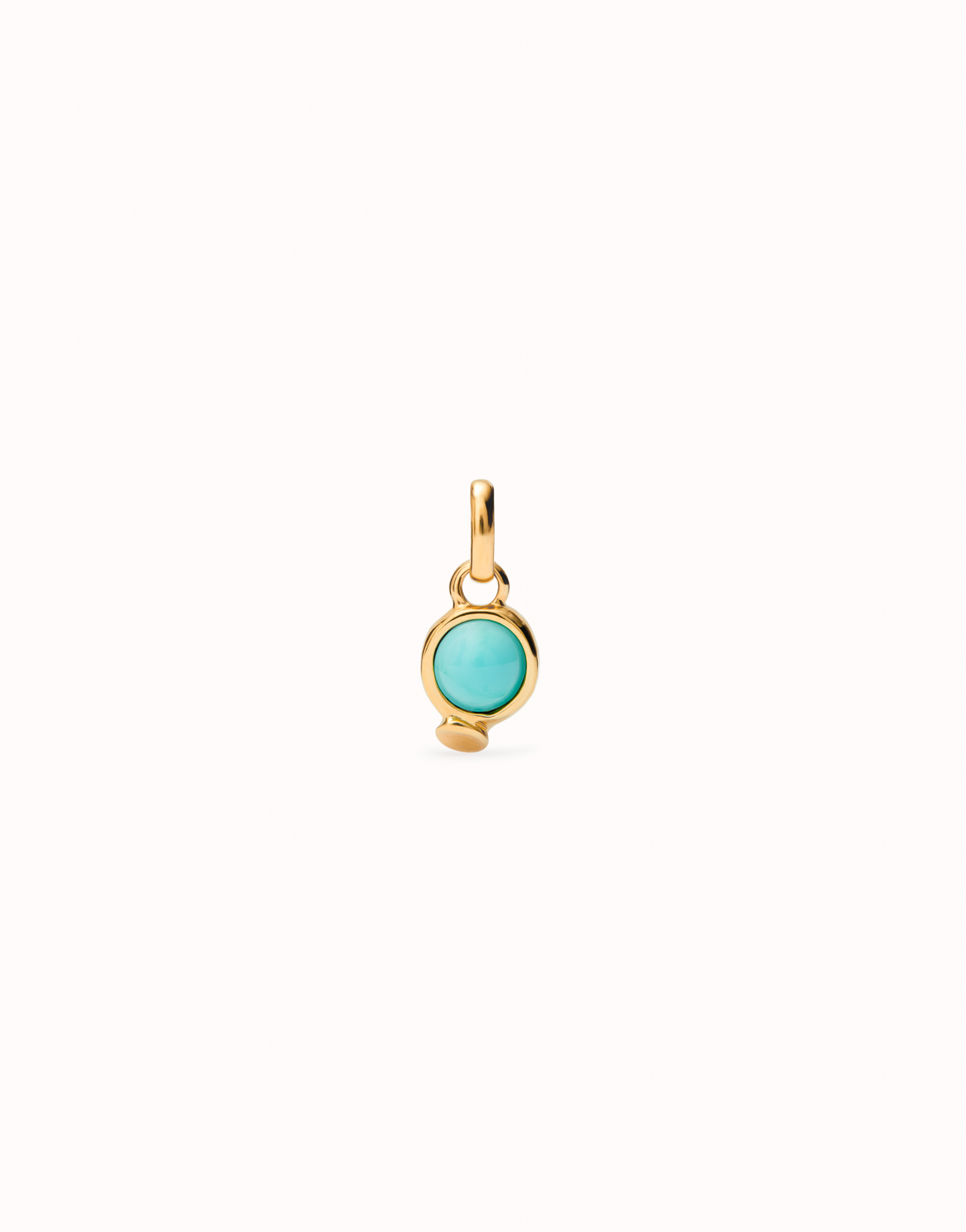 Charm with red stone, Golden, large thumbnail